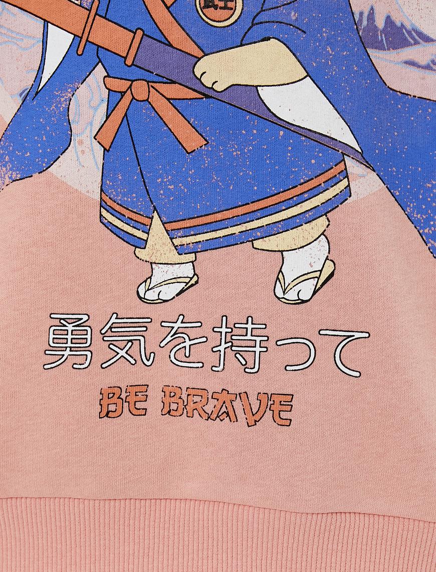   Anime Sweatshirt Kapüşonlu Uzun Kollu Baskılı