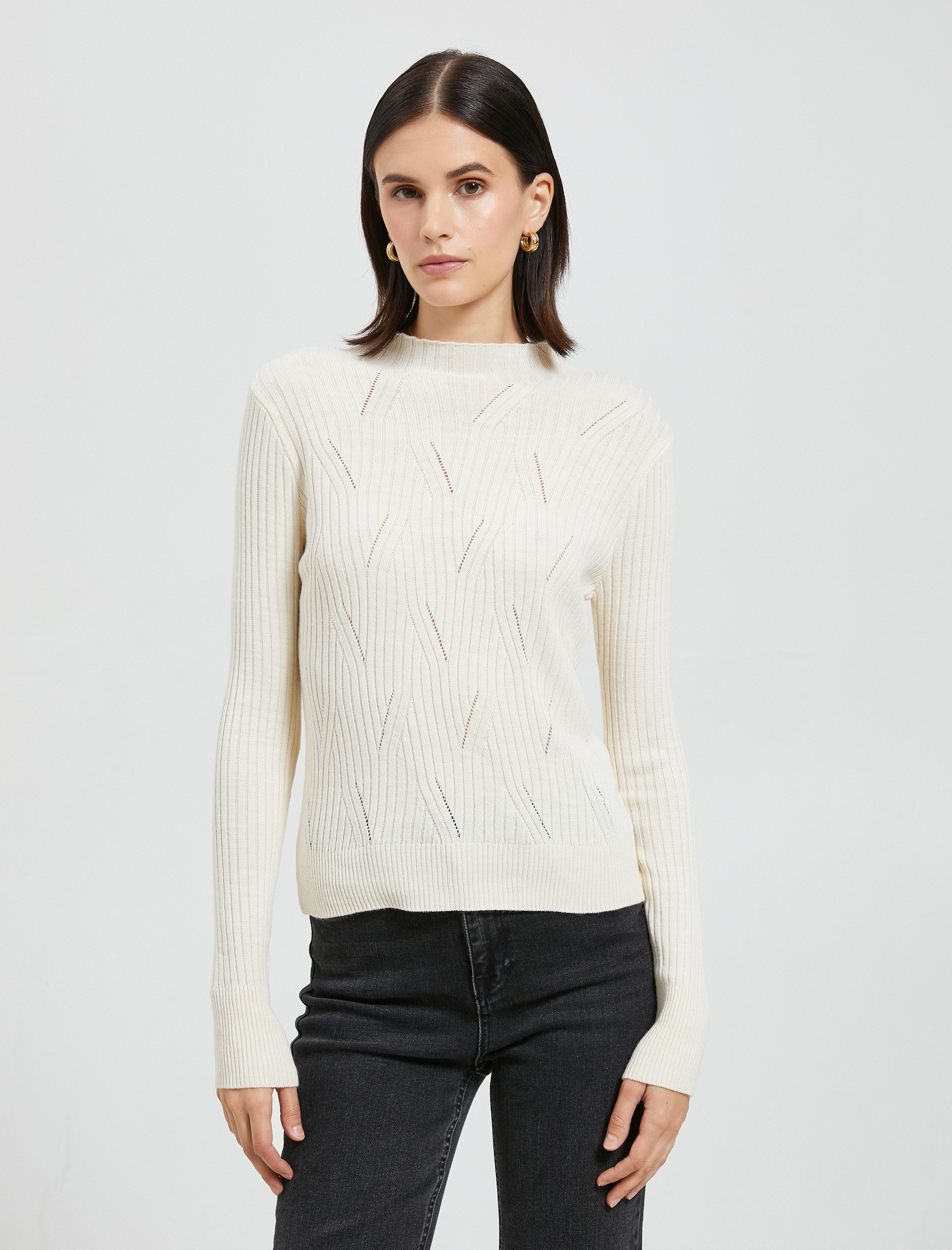   Yarım Balıkçı Yaka Kazak Triko Dar Kesim Kaşmir Dokulu