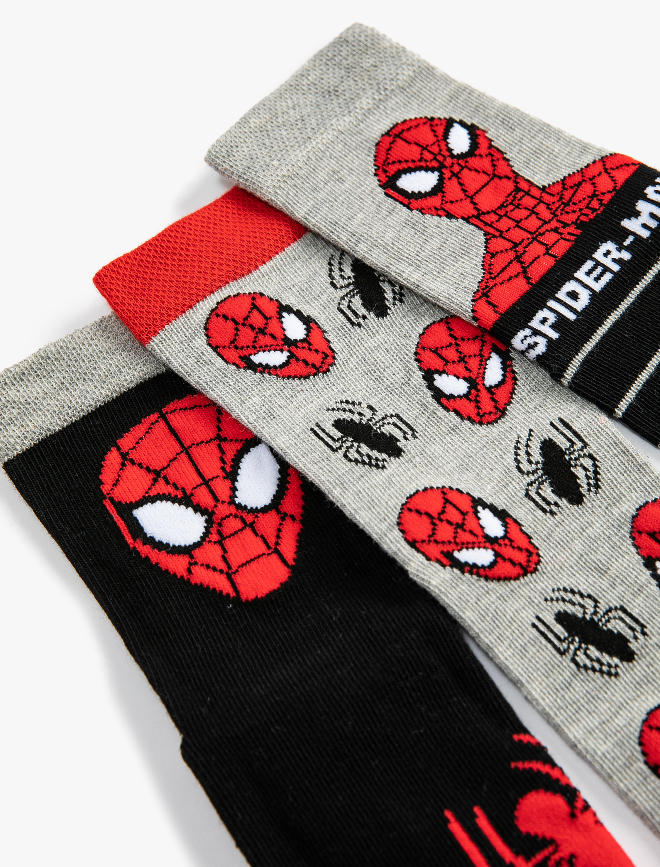  Erkek Çocuk Örümcek Adam Çorap Lisanslı 3'lü