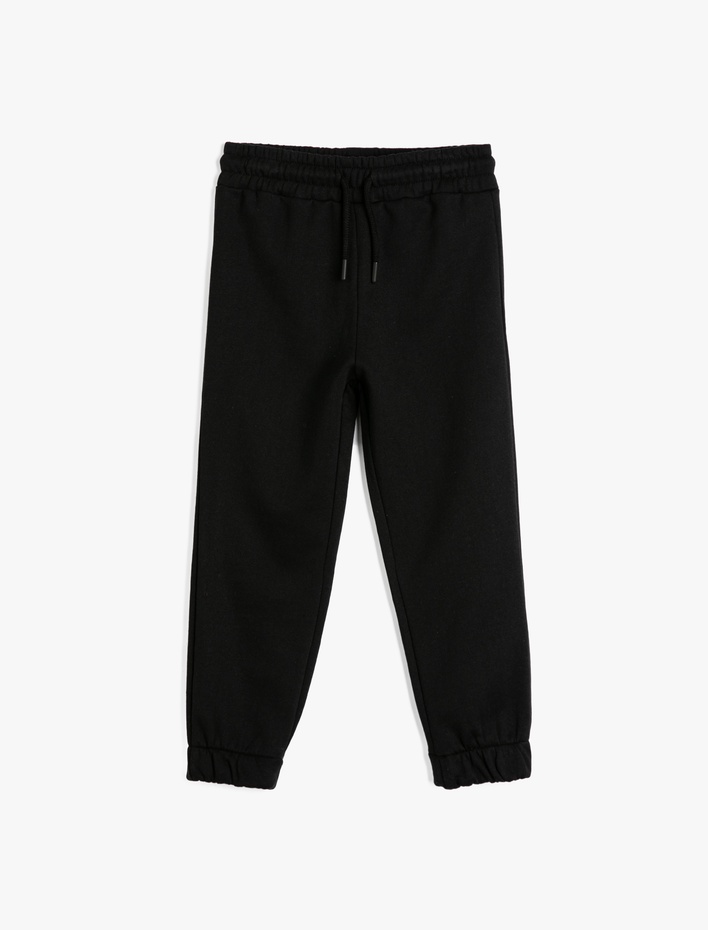 Erkek Çocuk Basic Jogger Eşofman Altı Beli Bağlamalı Şardonlu