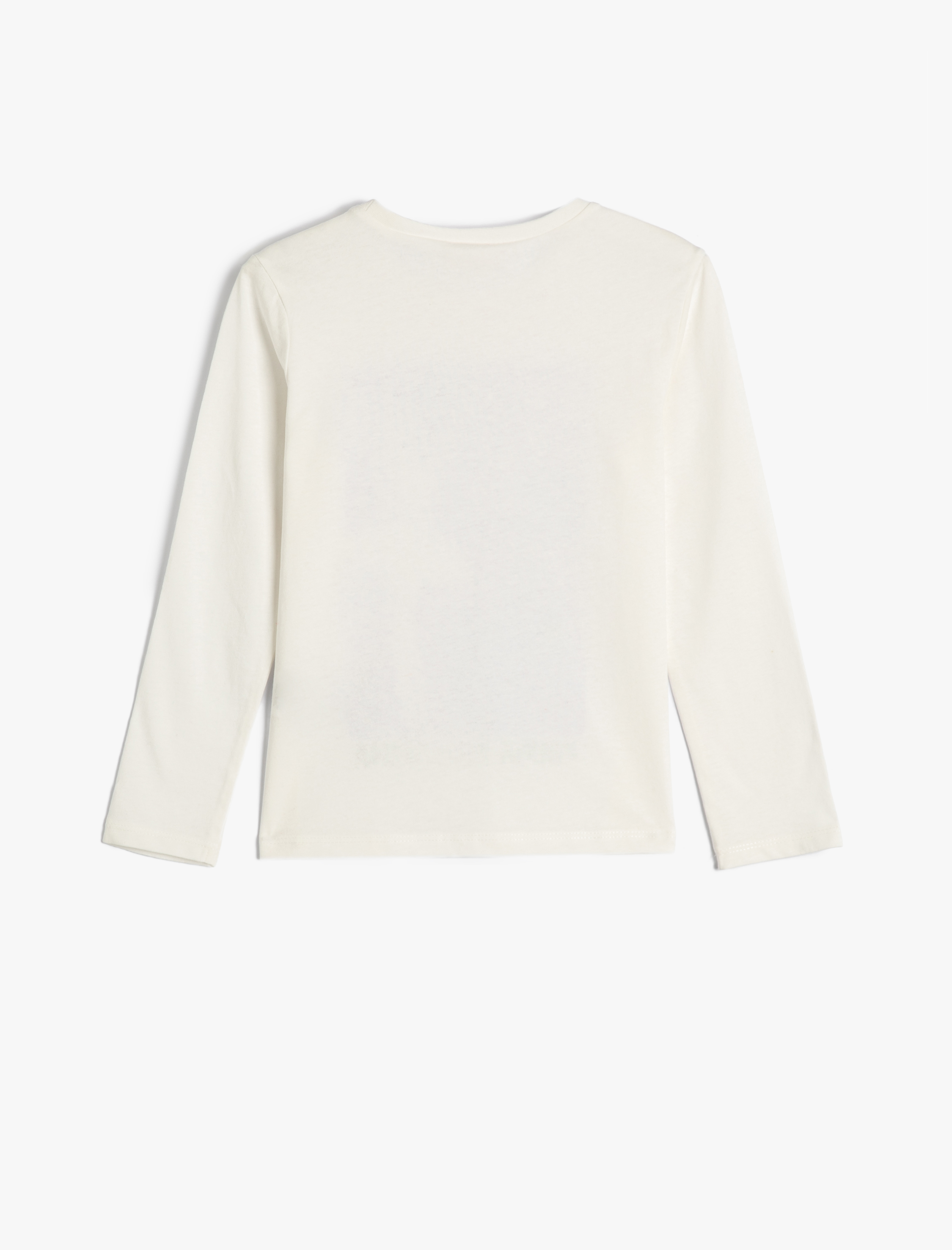  Kız Çocuk Tişört Uzun Kollu Bisiklet Yaka Bale Temalı Baskılı Pamuklu