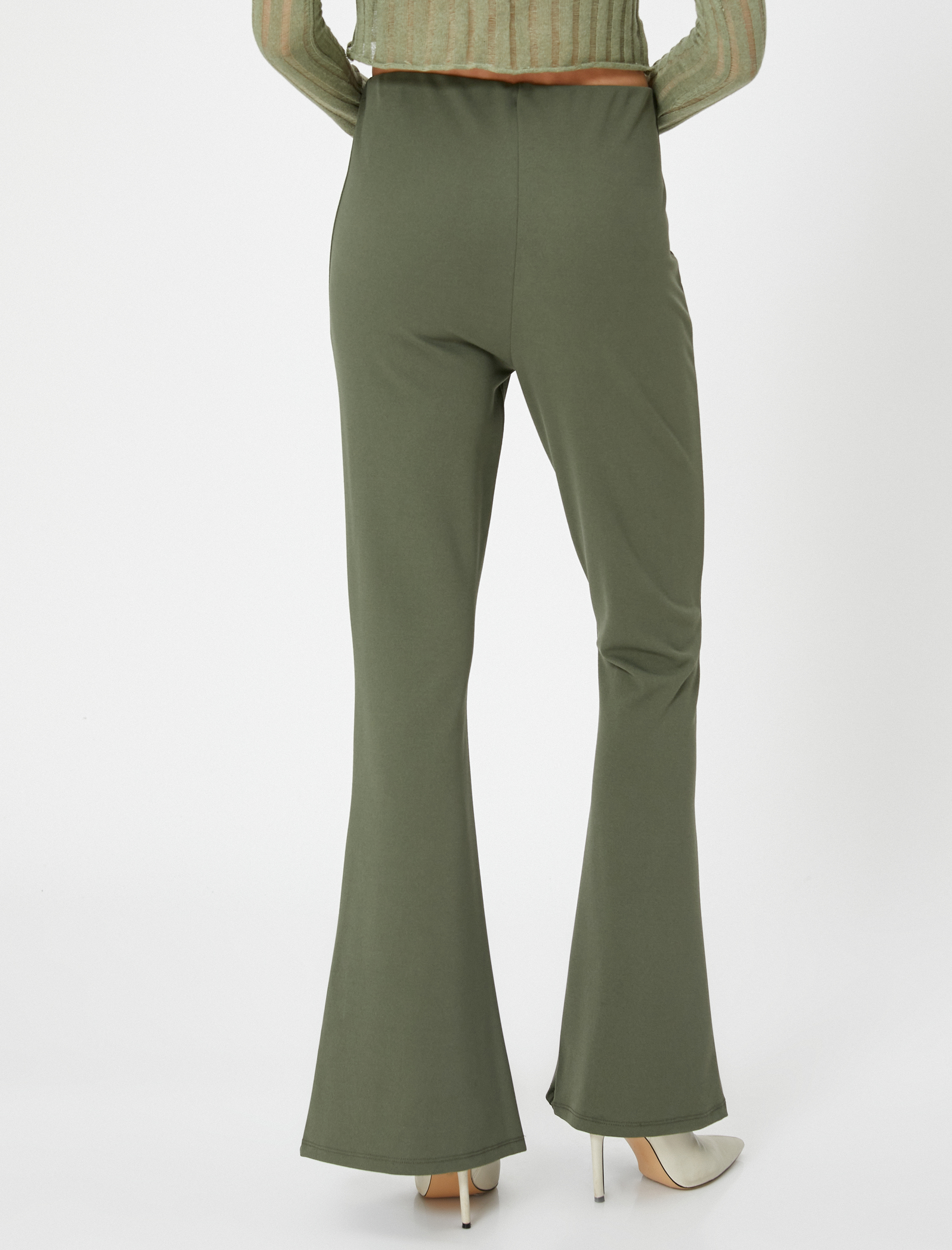   İspanyol Paça Tayt Yüksek Bel