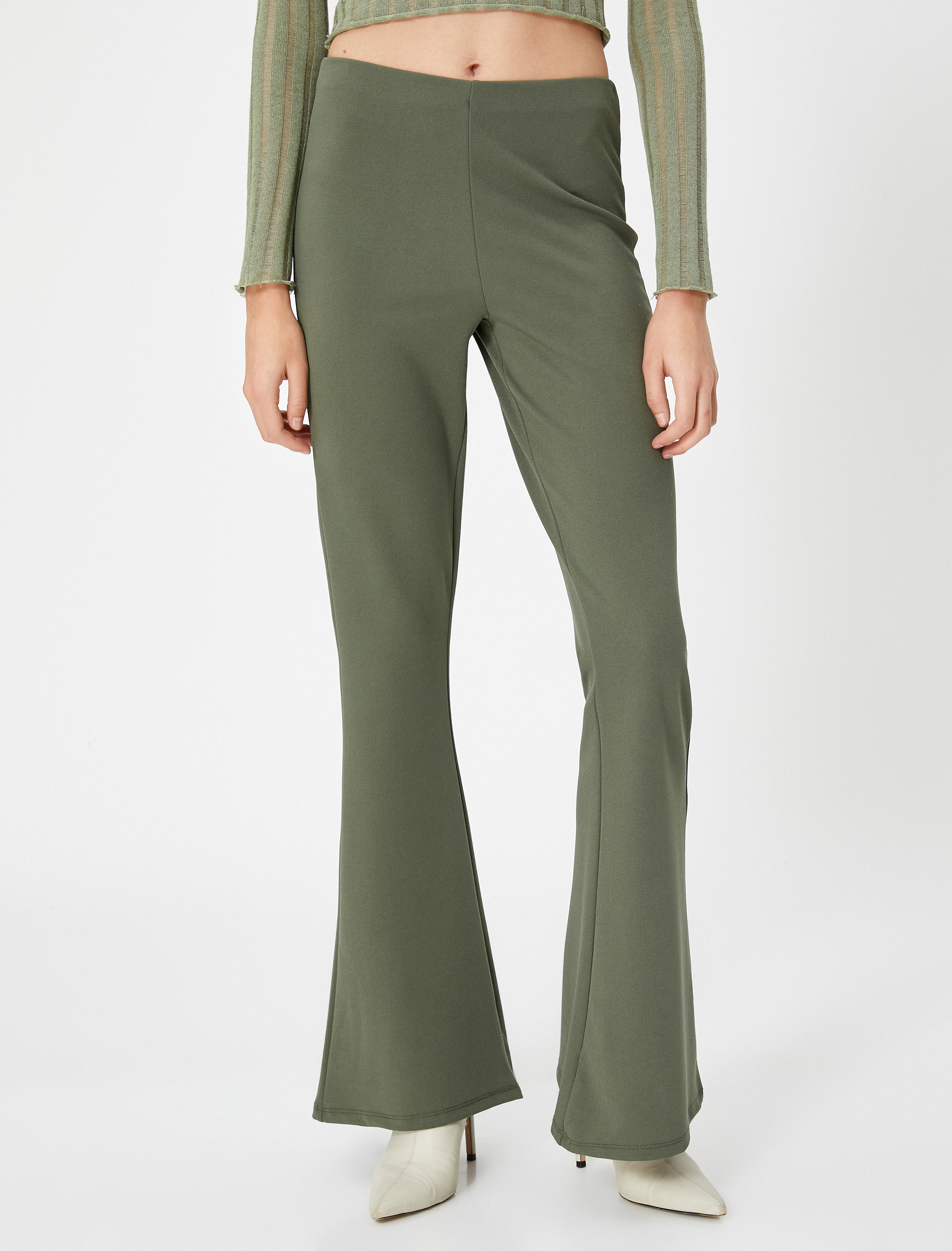   İspanyol Paça Tayt Yüksek Bel