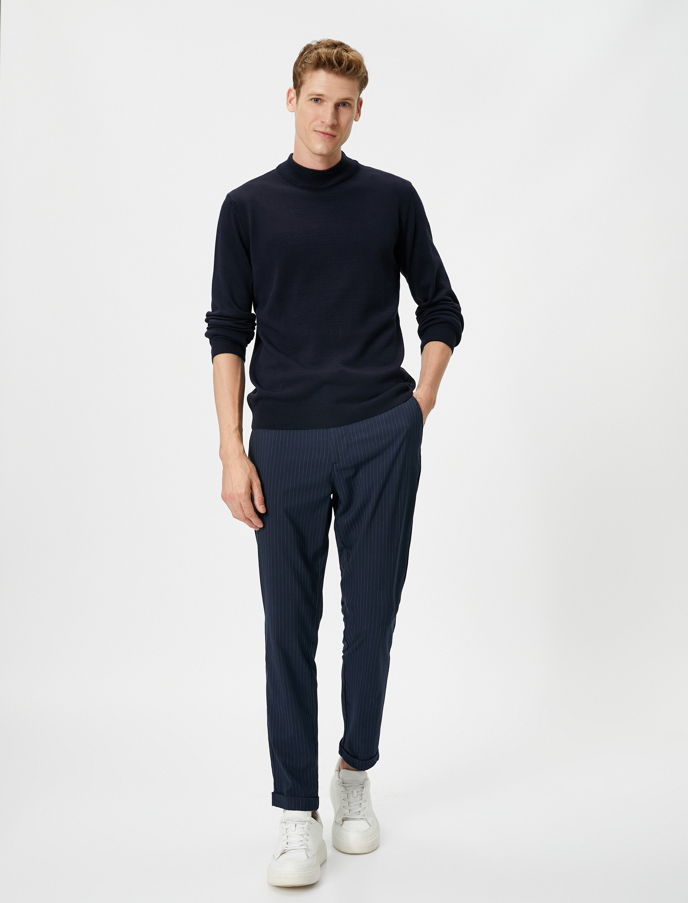   Akrilik Triko Kazak Yarım Balıkçı Yaka