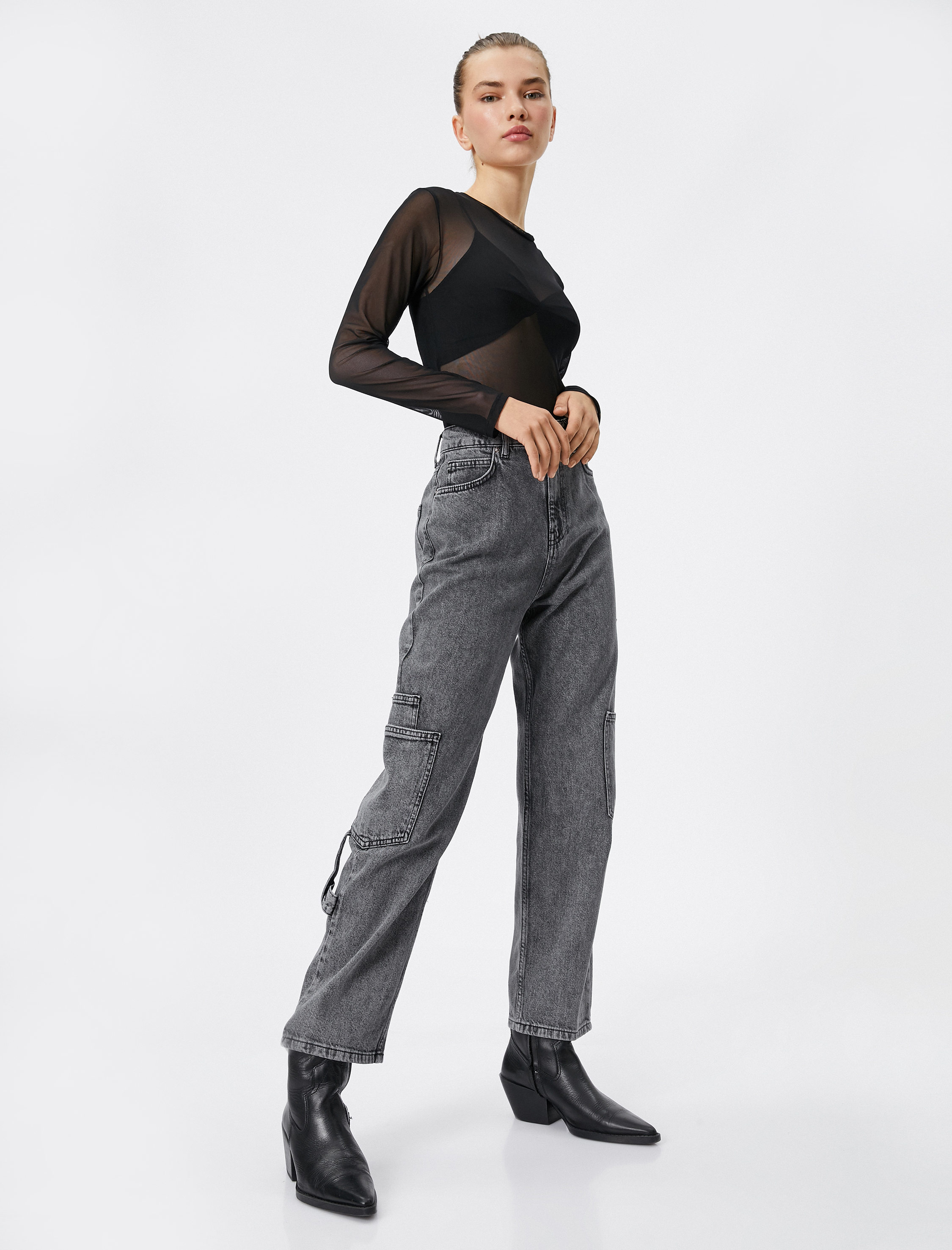   Yüksek Bel Kot Straight Jean Kot Pantolon Düz Paça - Eve Jeans