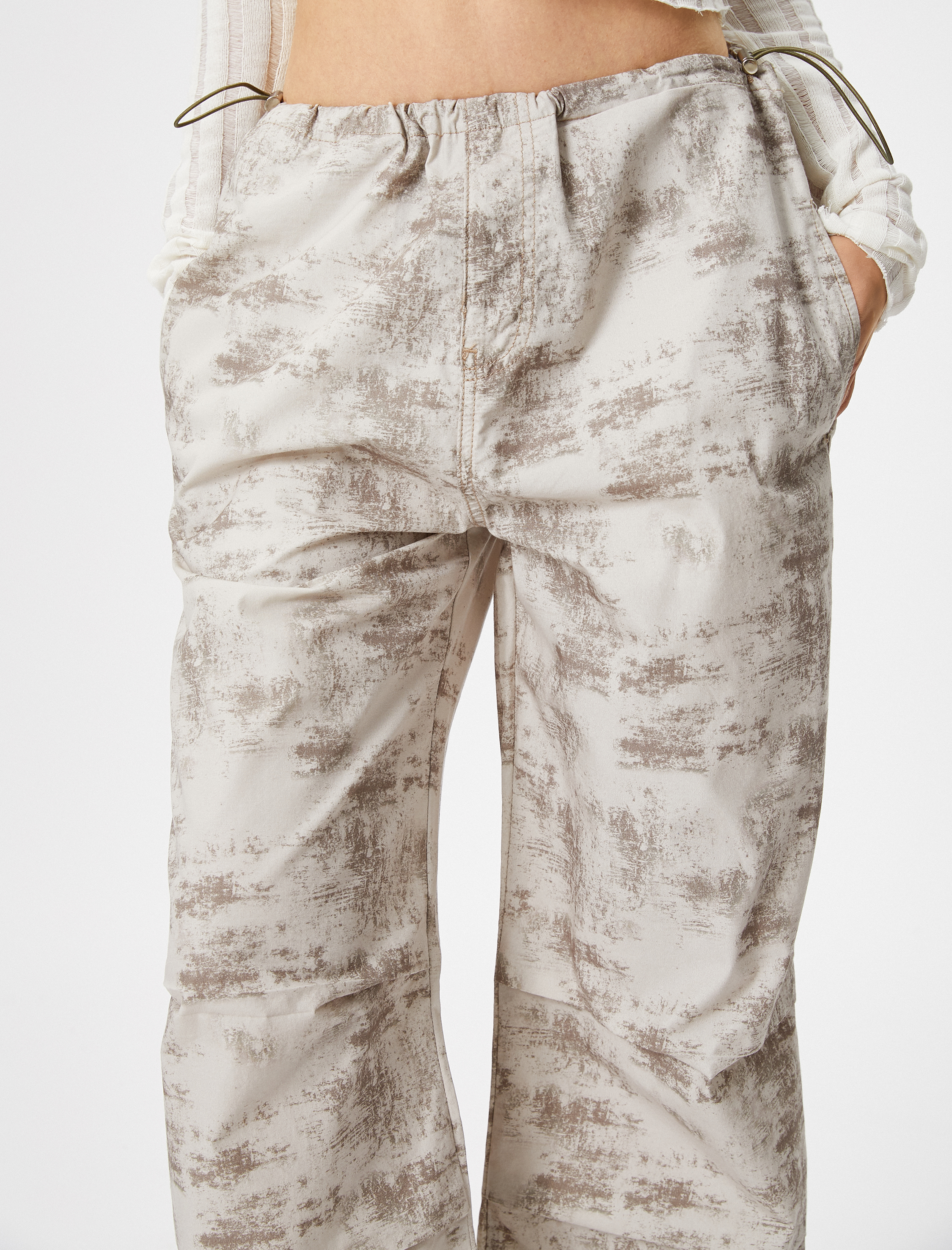   Paraşüt Pantolon Cepli Beli Lastikli Stoperli