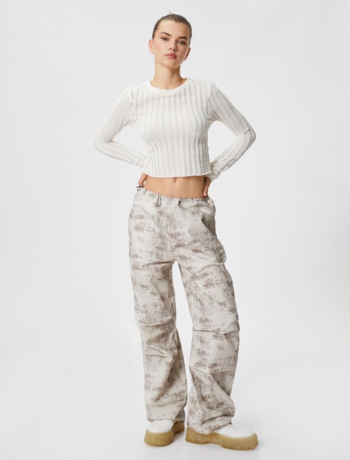  Paraşüt Pantolon Cepli Beli Lastikli Stoperli