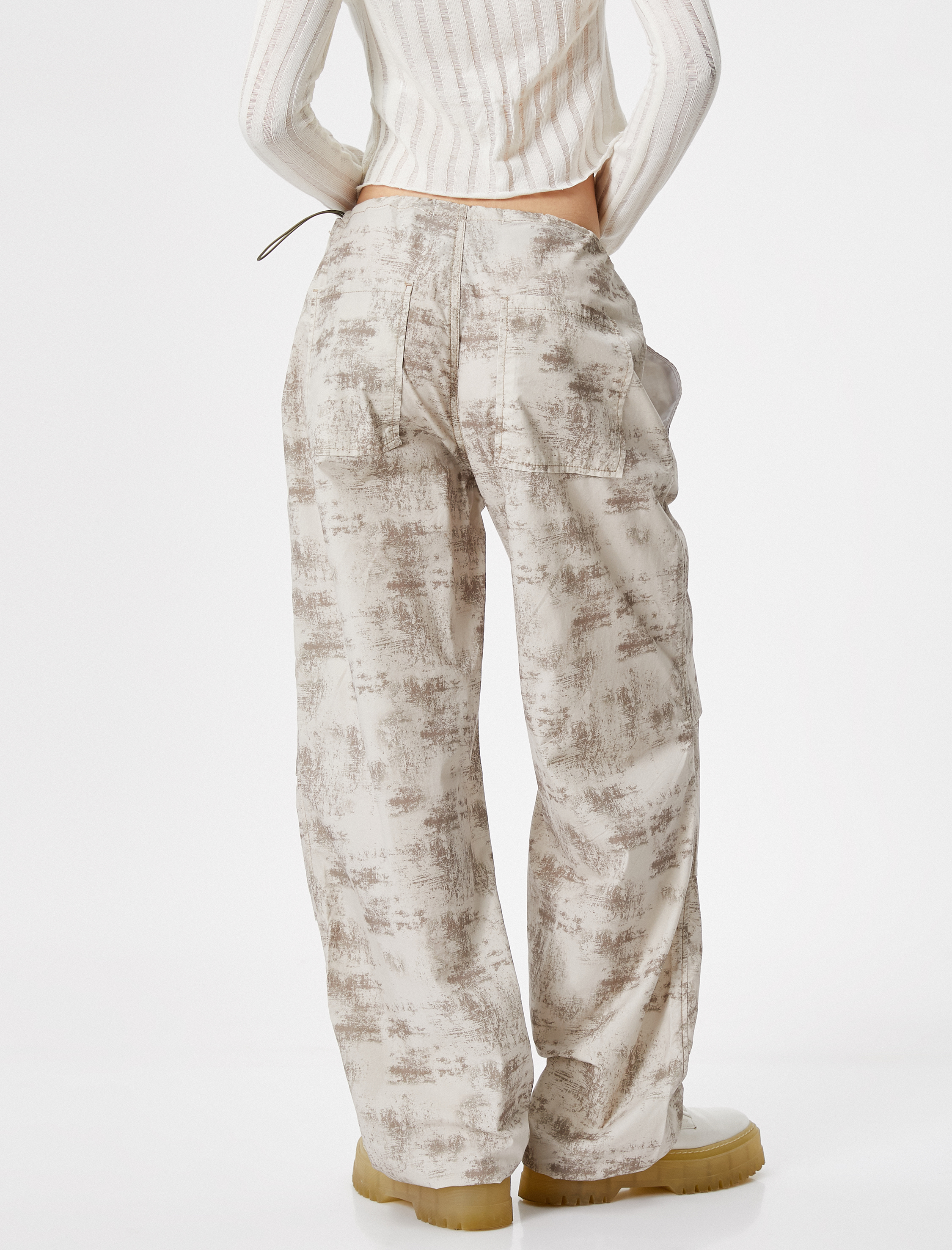   Paraşüt Pantolon Cepli Beli Lastikli Stoperli