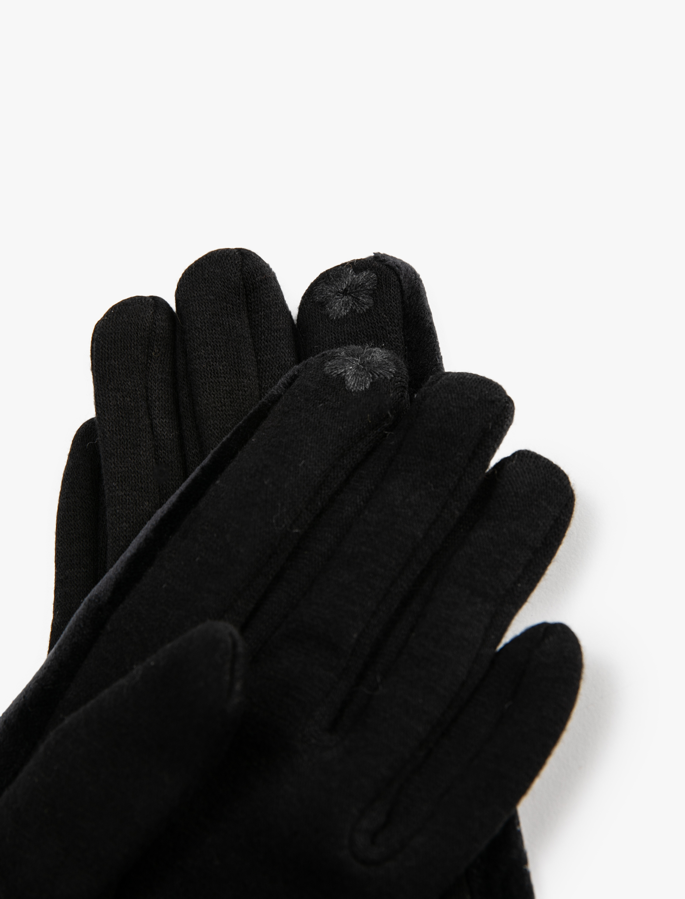  Kadın Eldiven Süet Görünümlü Boncuk İşlemeli