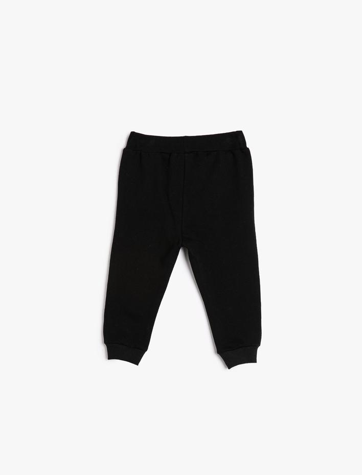 Erkek Bebek Basic Jogger Eşofman Altı Şardonlu Cepli Beli Bağlamalı Pamuklu
