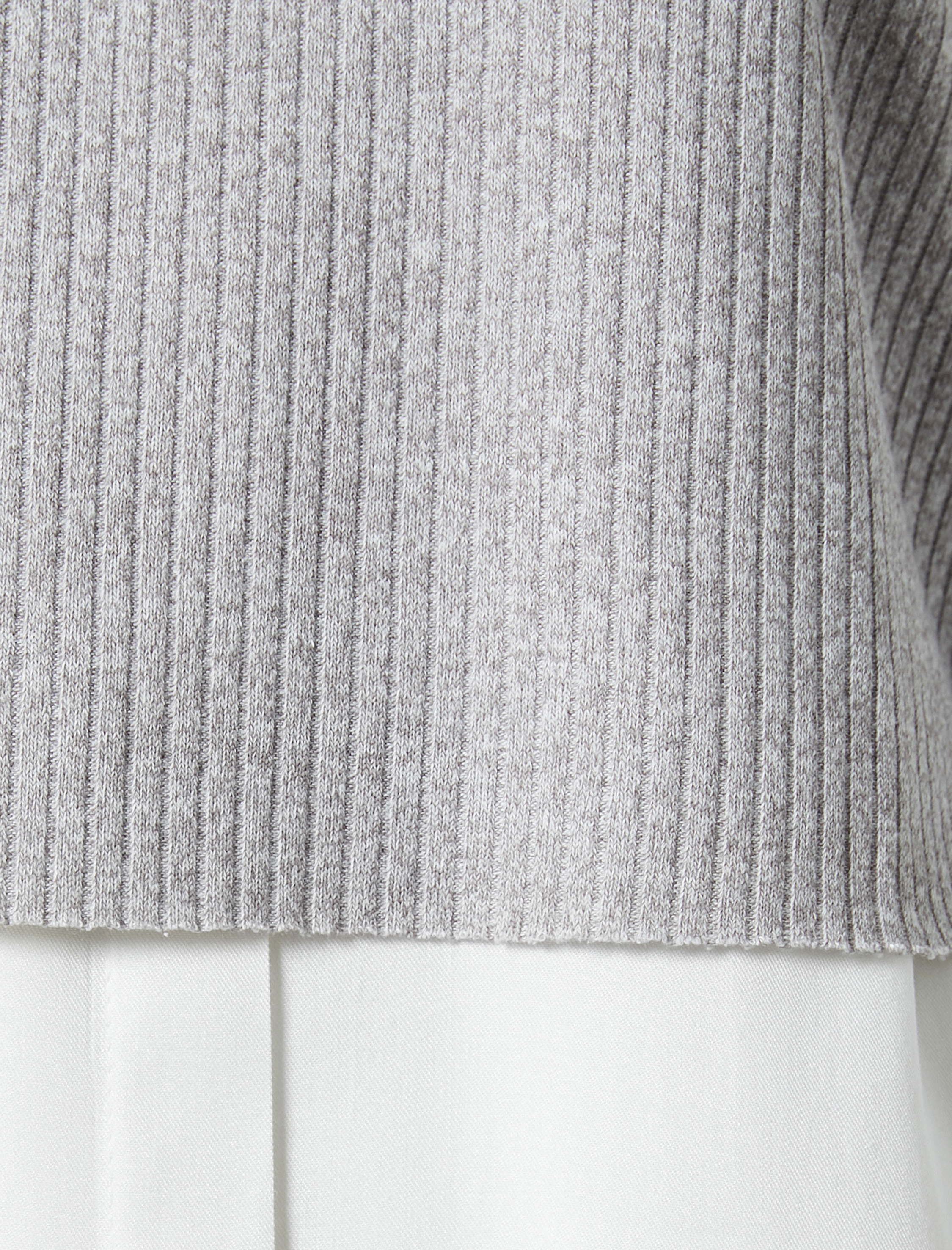   Uzun Kollu Gömlek Çift Parça Görünümlü Bisiklet Yaka Viskon