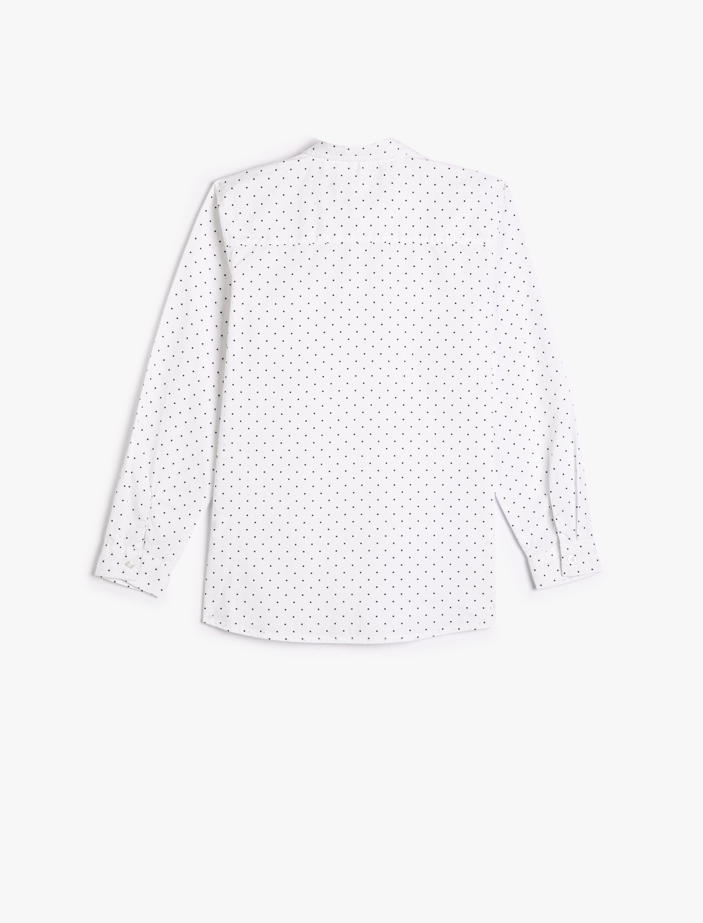  Erkek Çocuk Gömlek Cep Detaylı Uzun Kollu Pamuklu Klasik Yaka