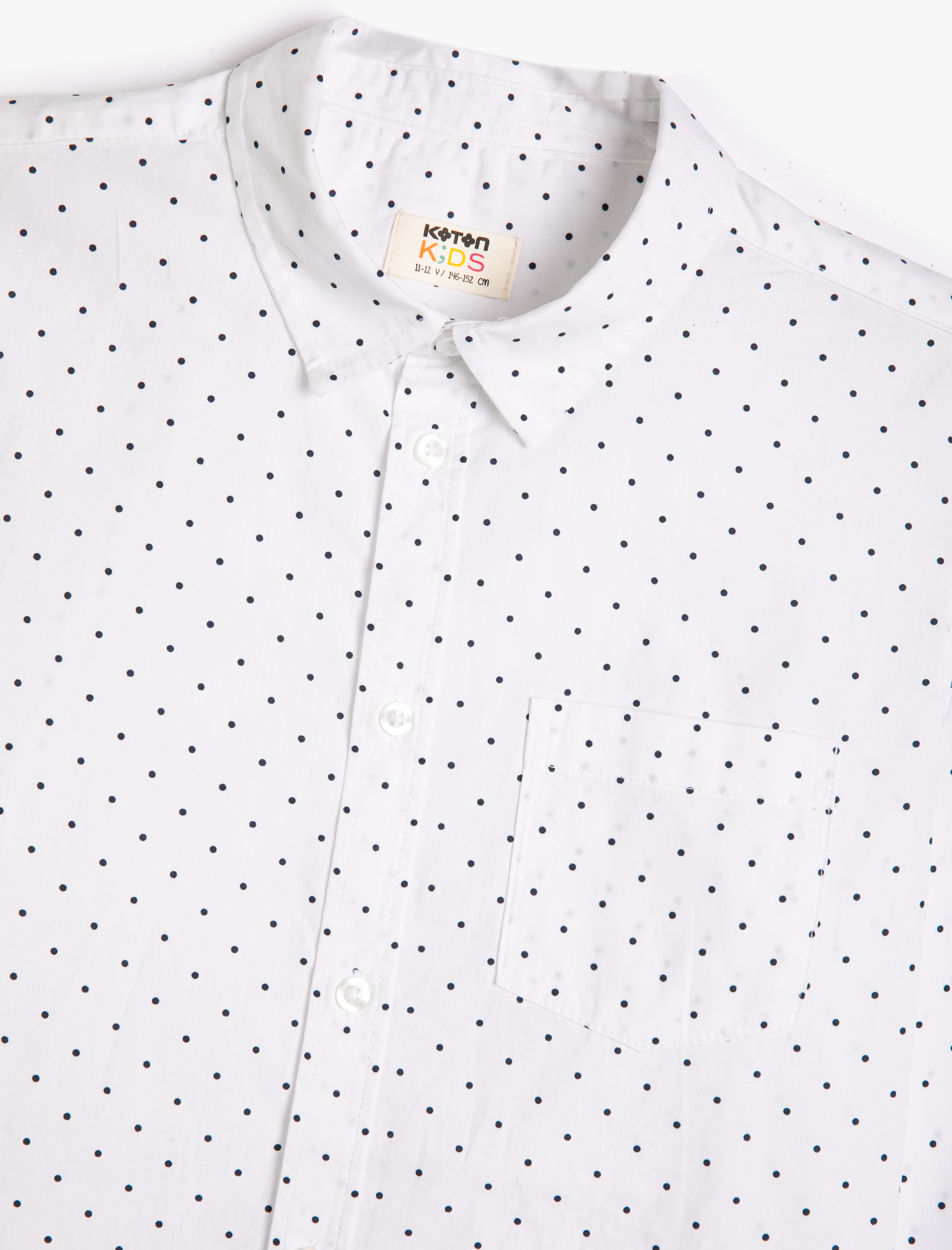  Erkek Çocuk Gömlek Cep Detaylı Uzun Kollu Pamuklu Klasik Yaka