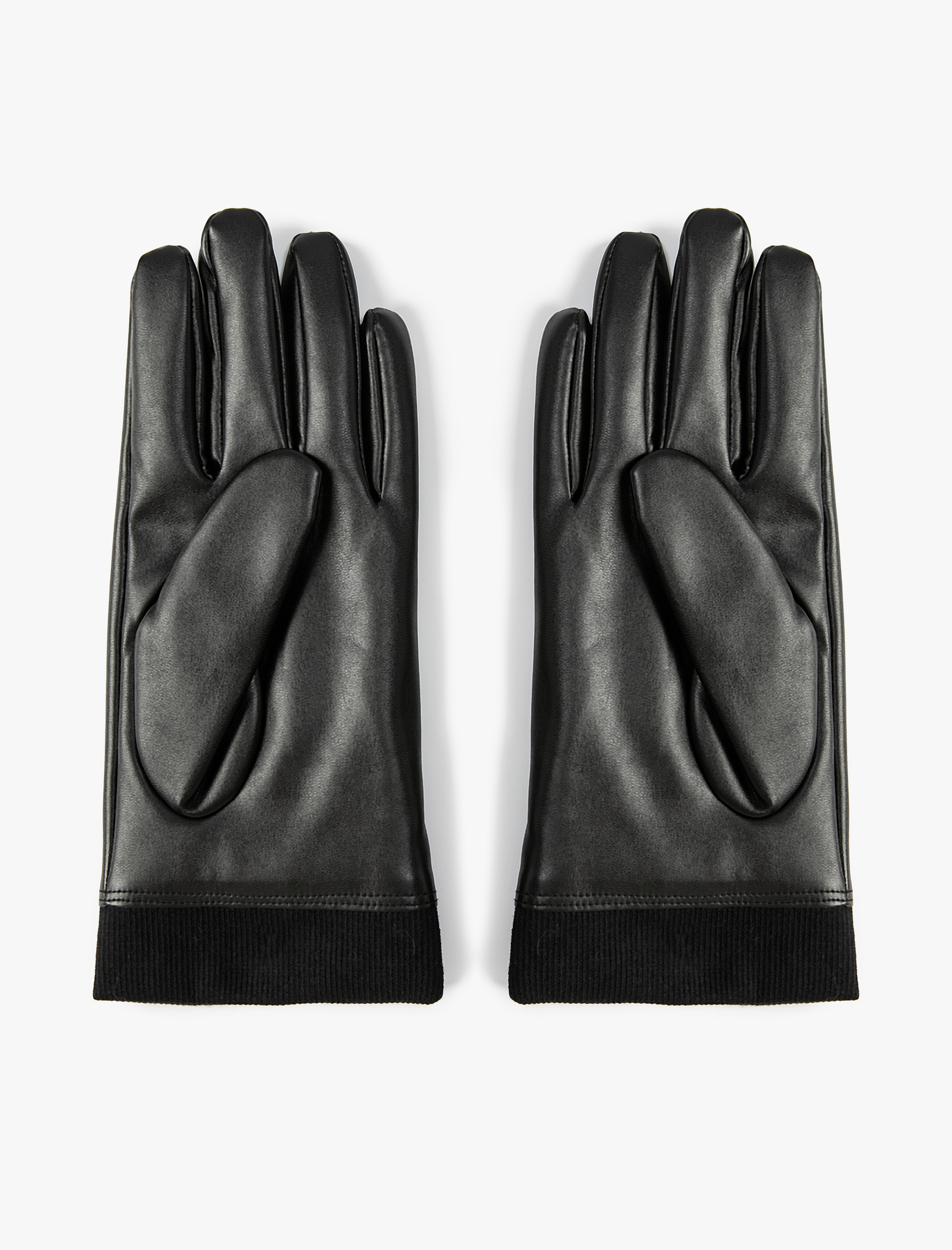  Erkek Deri Görünümlü Eldiven Çıtçıt Düğmeli