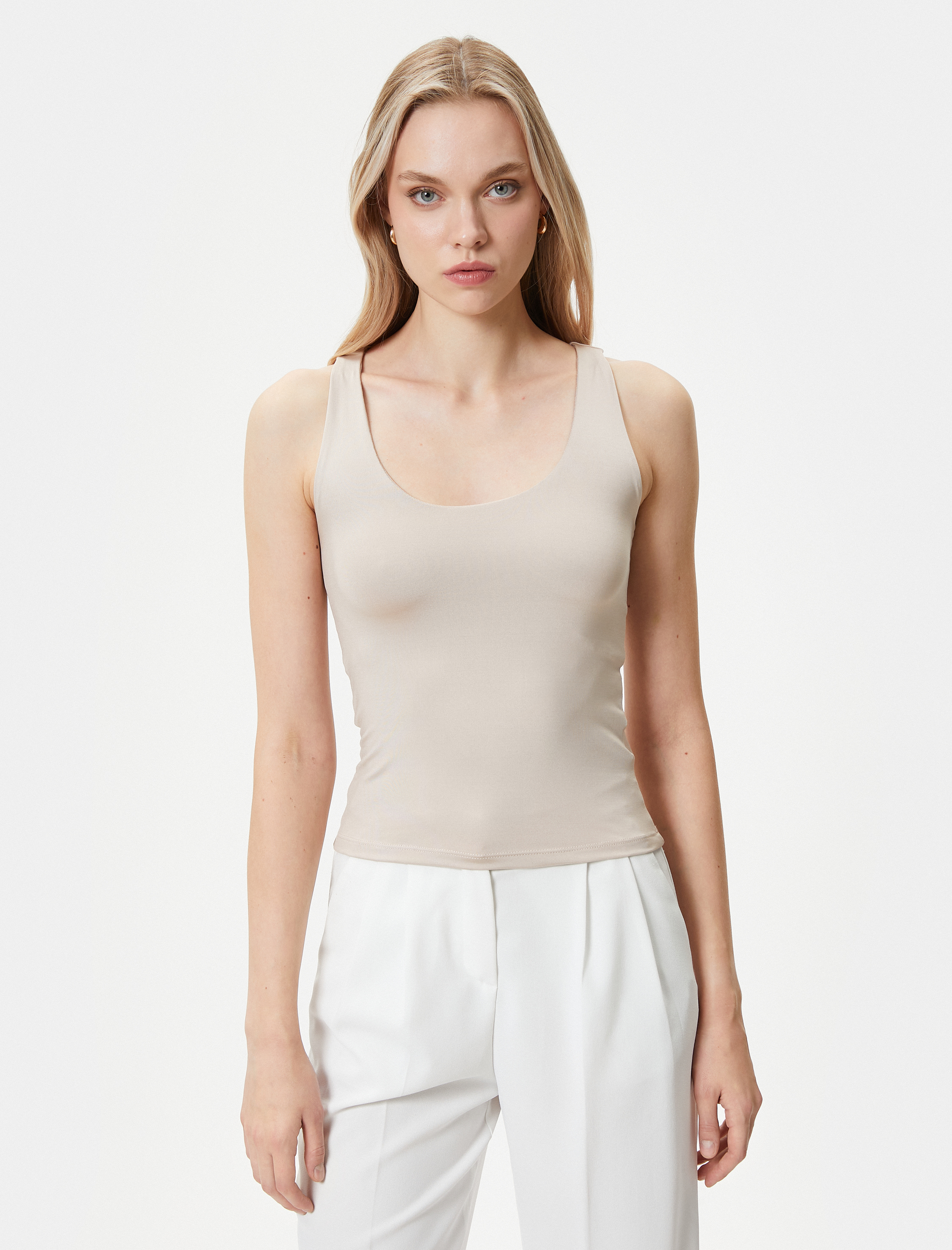   Askılı Atlet Basic U Yaka Slim Fit