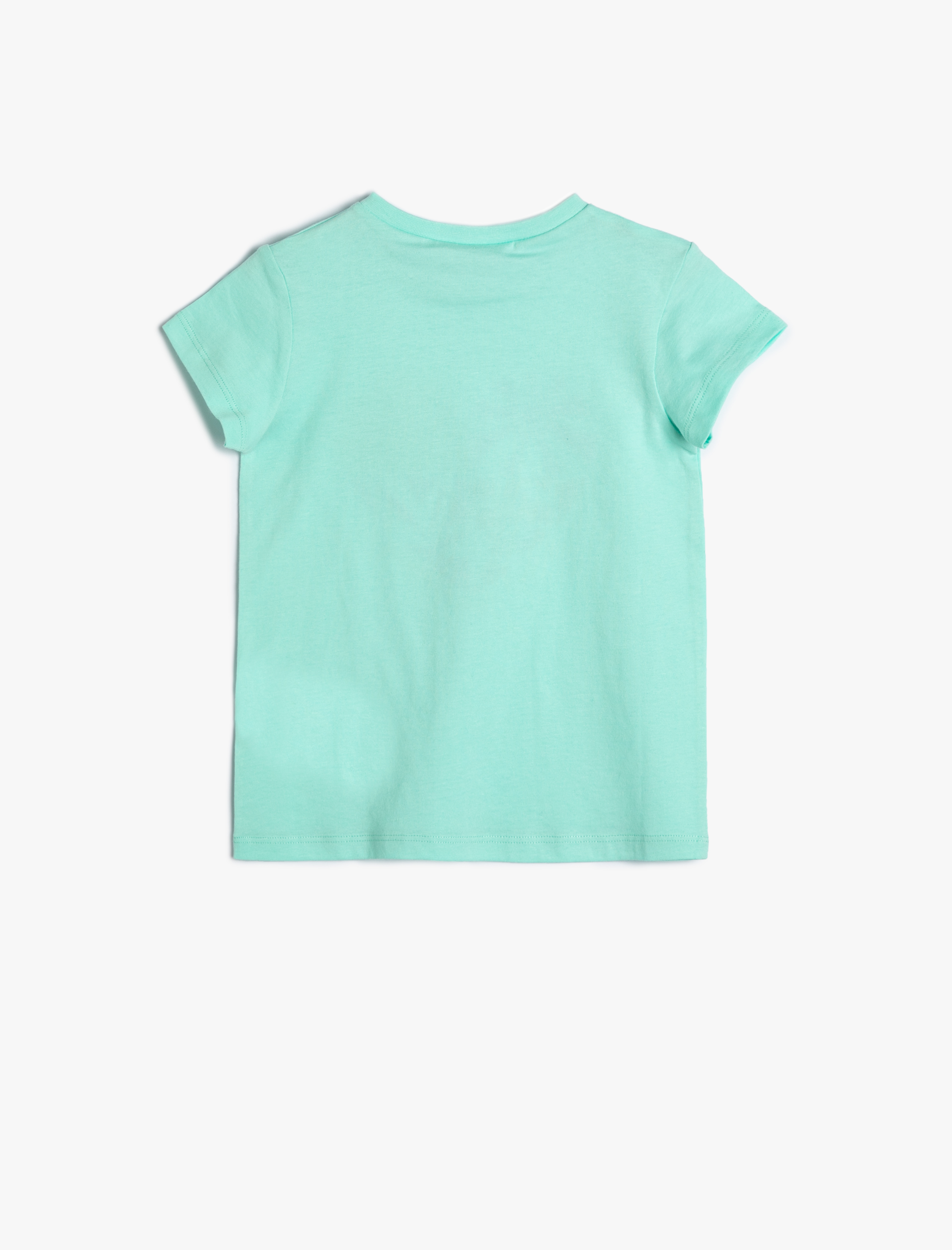  Kız Çocuk Tişört Kısa Kollu Kalp Baskılı Pamuklu