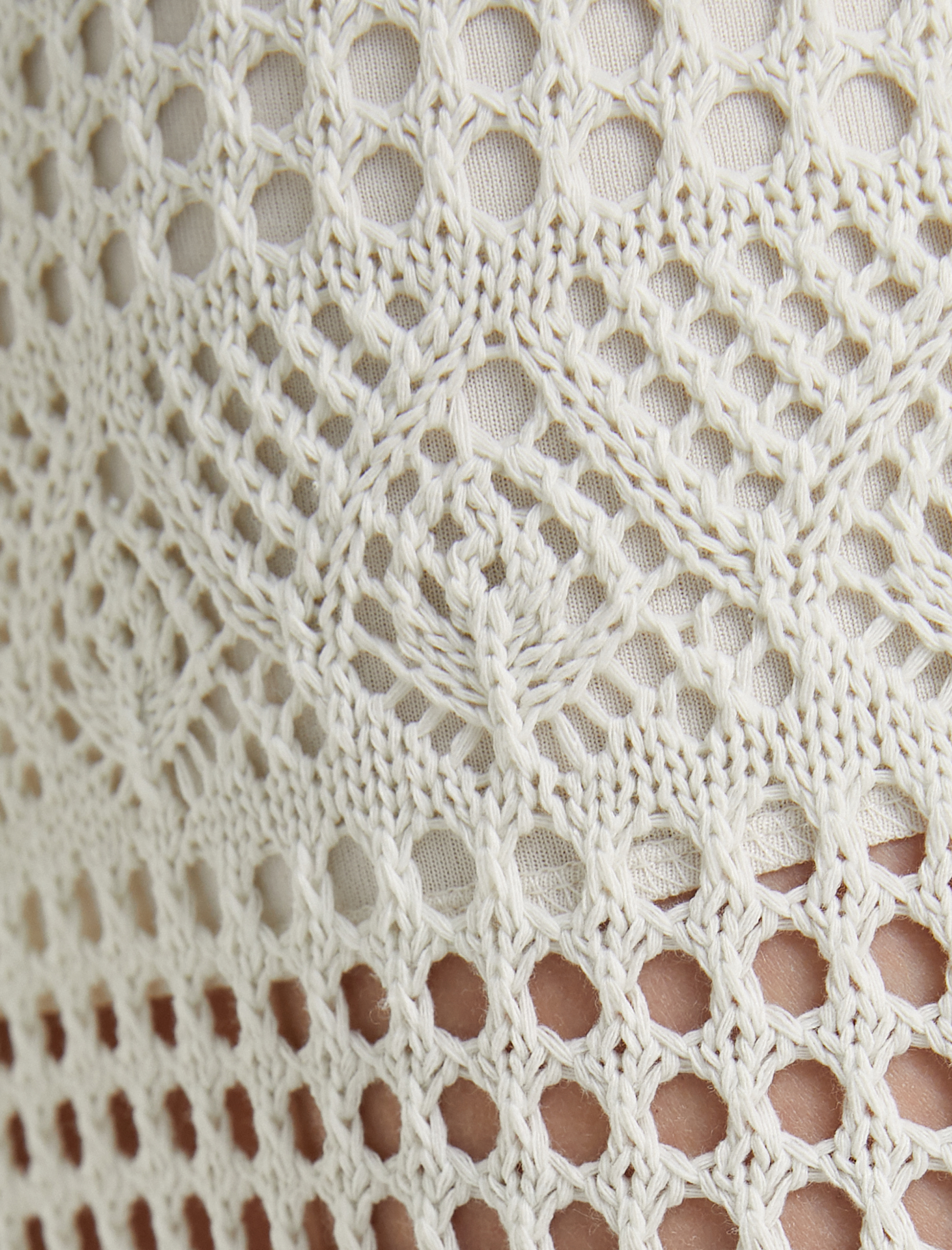   Uzun Kroşe Etek Yandan Yırtmaç Detaylı Astarlı