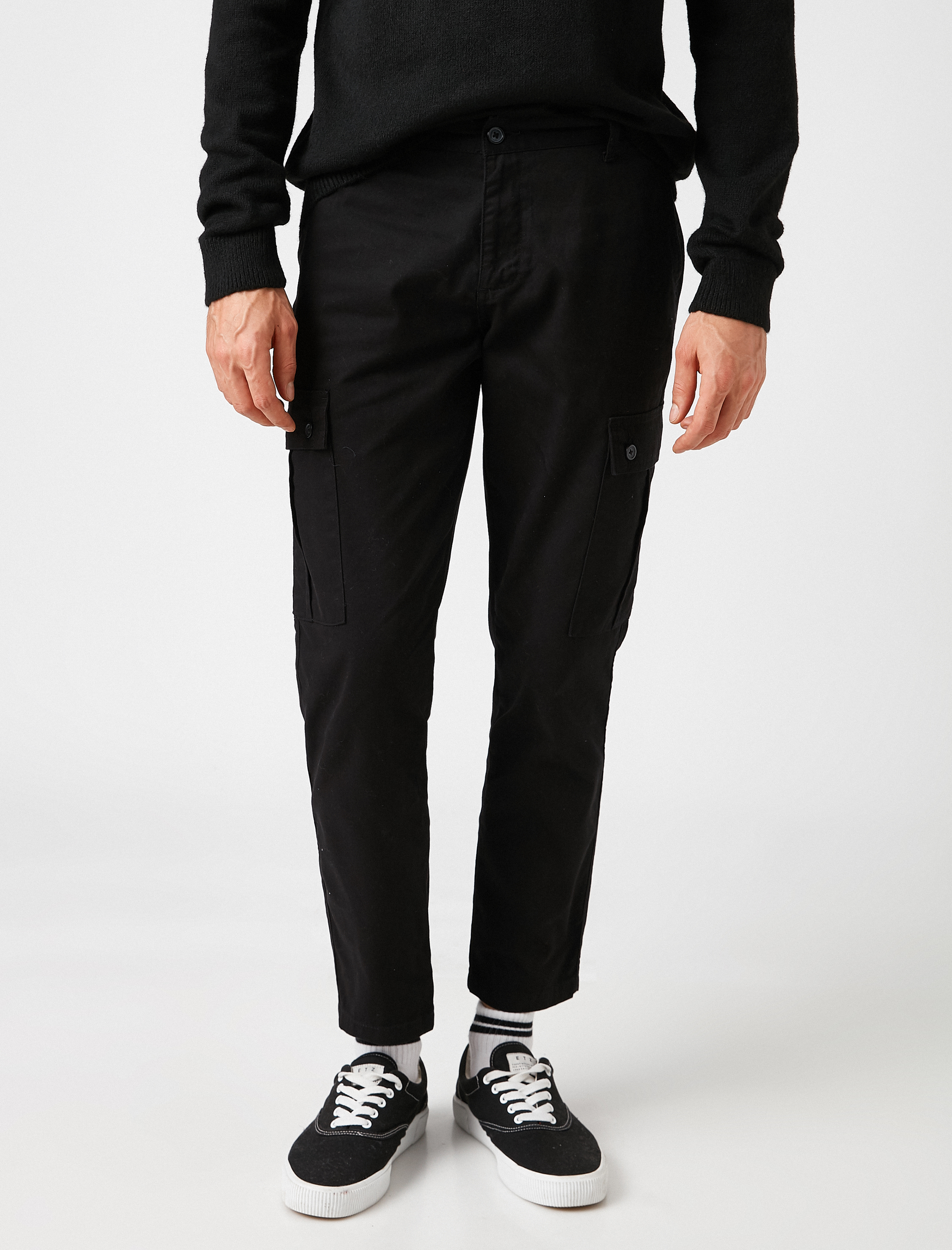   Pamuklu Gabardin Kargo Pantolon