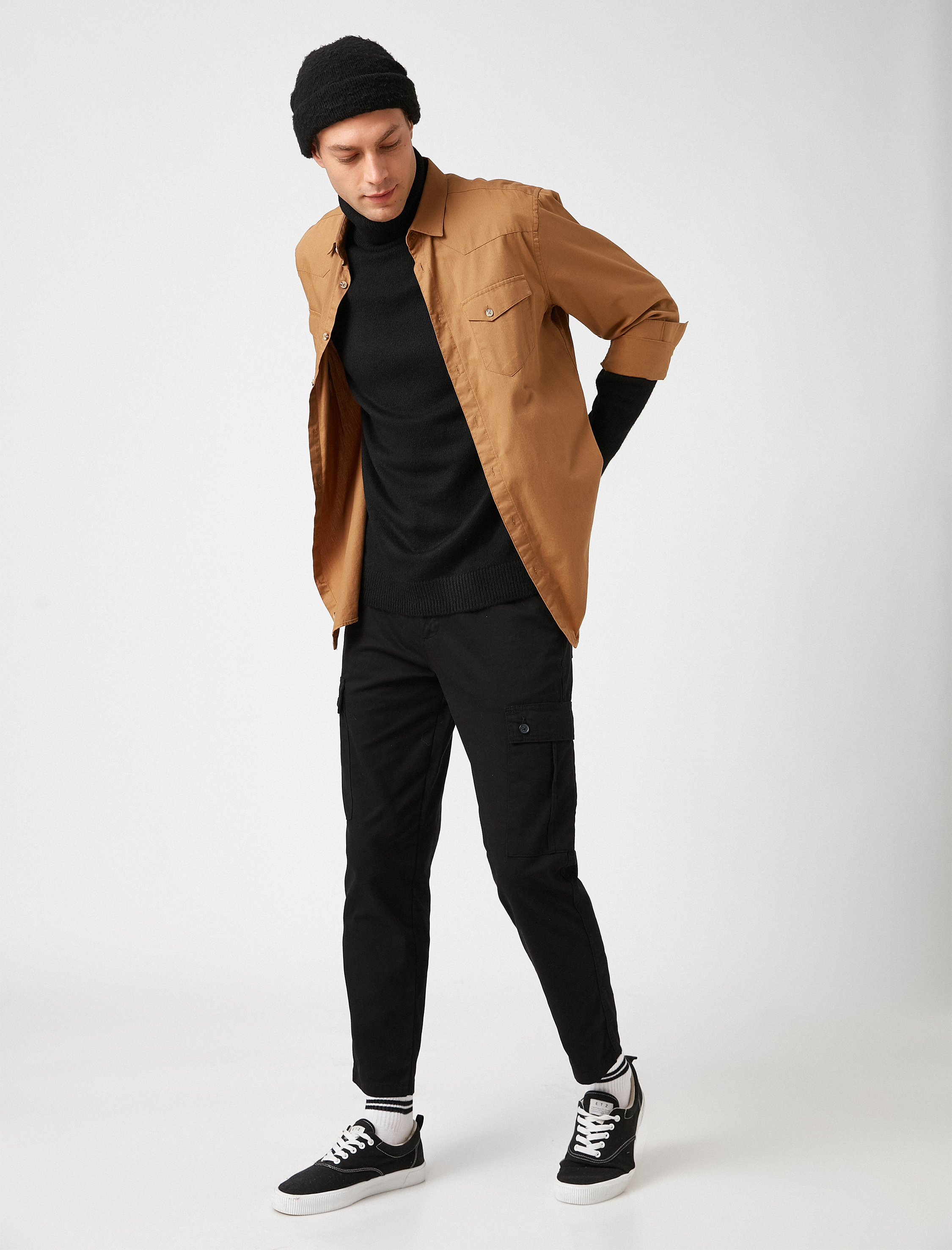   Pamuklu Gabardin Kargo Pantolon