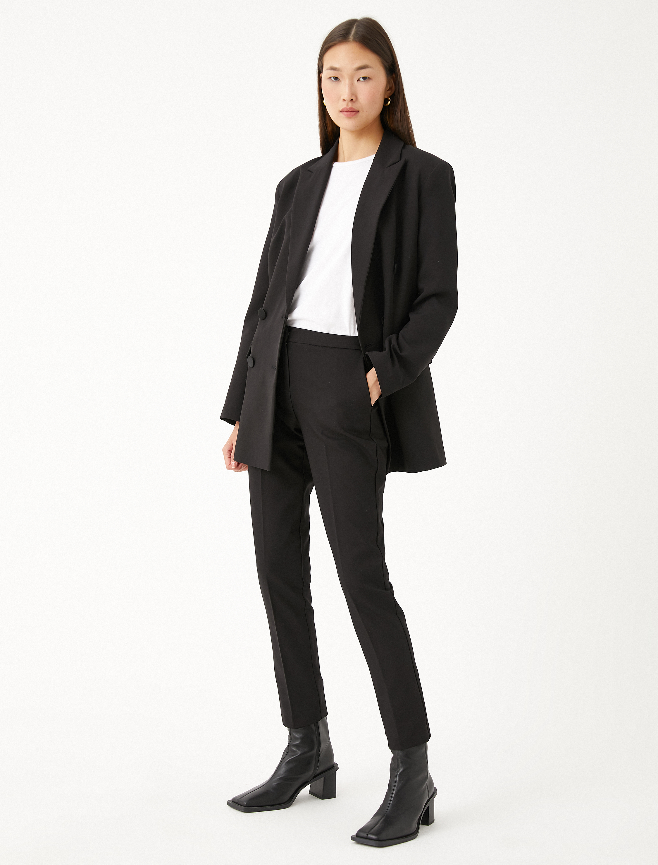   Dar Kesim Cepli Pantolon