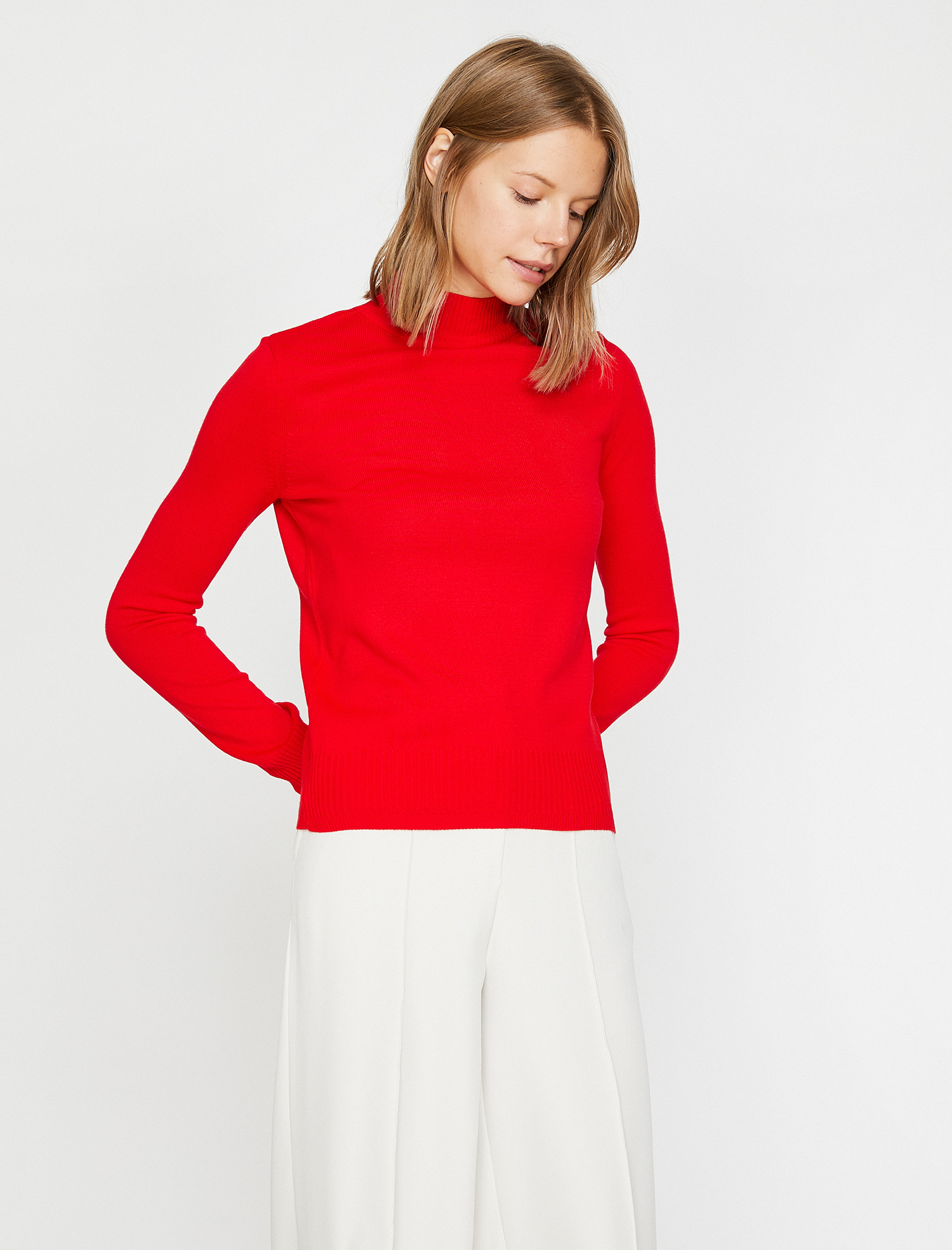   Boğazlı Triko Kazak