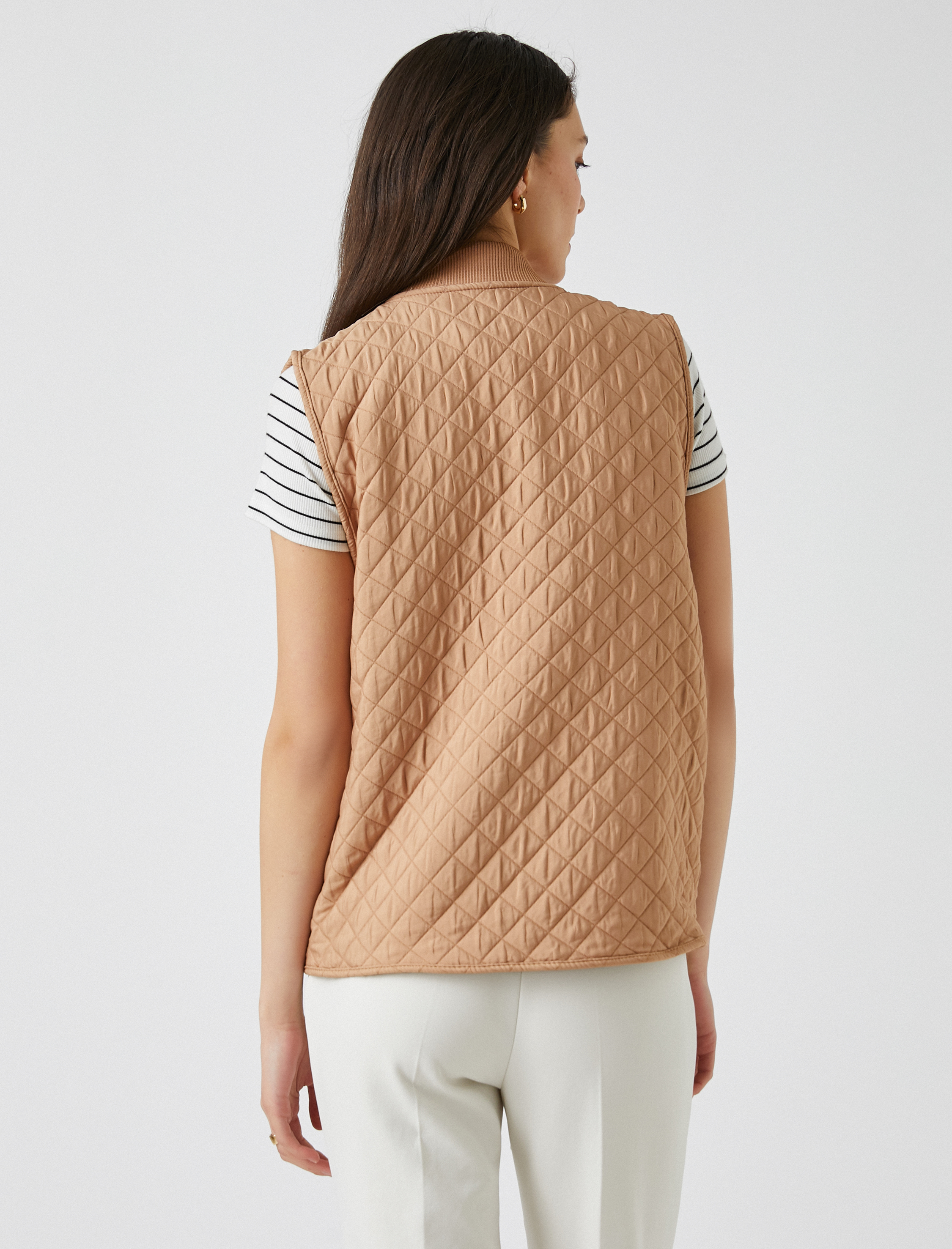   Fermuarlı Kapitone Yelek