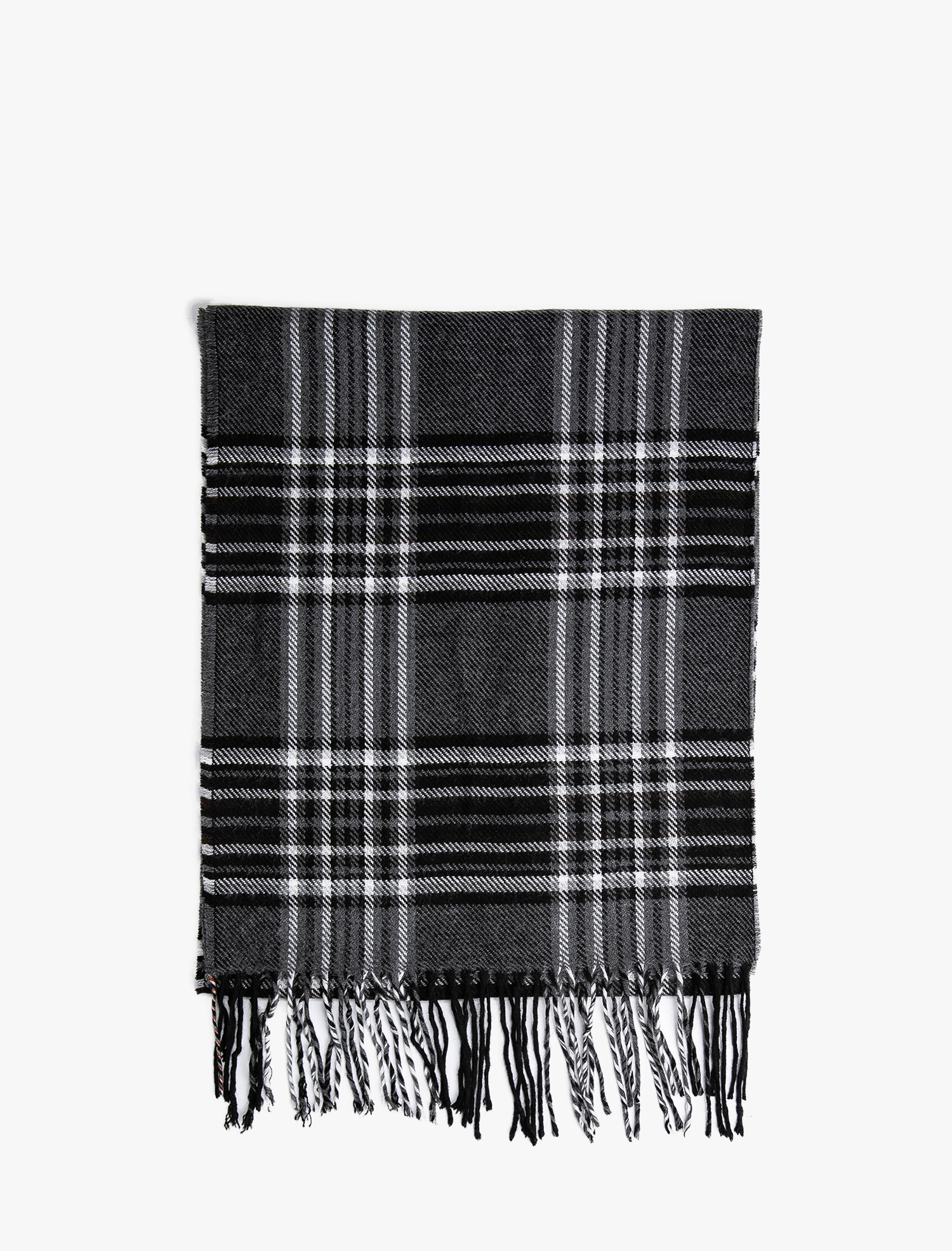  Erkek Püsküllü Ekoseli Atkı