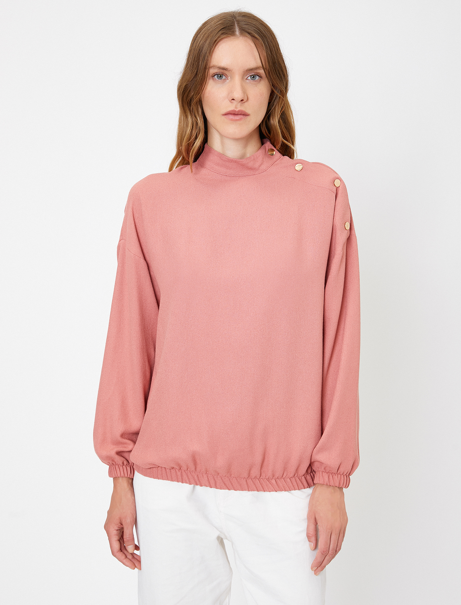   Düğme Detaylı Bluz