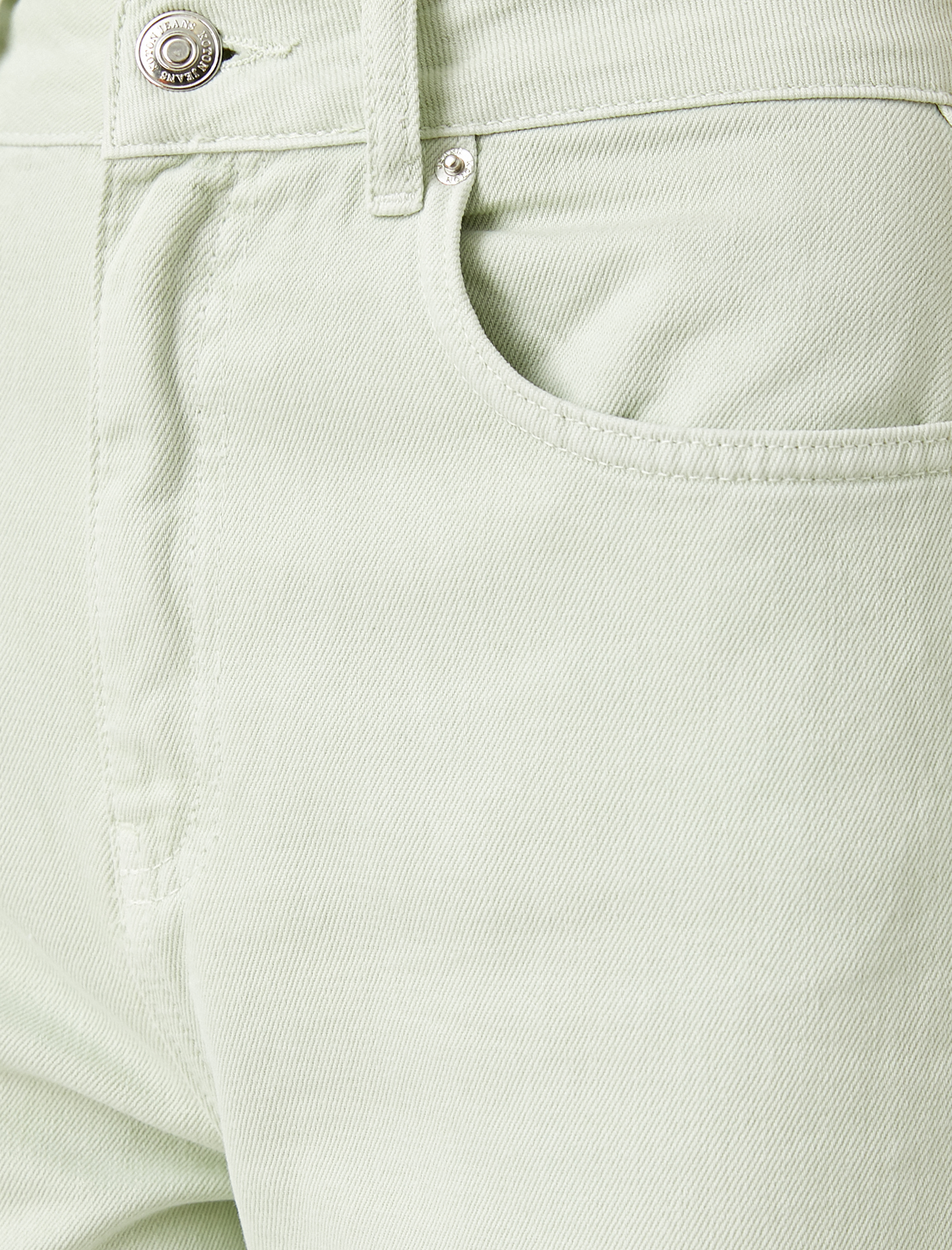   Kot Pantolon Geniş Paça Yüksek Bel Rahat Kesim