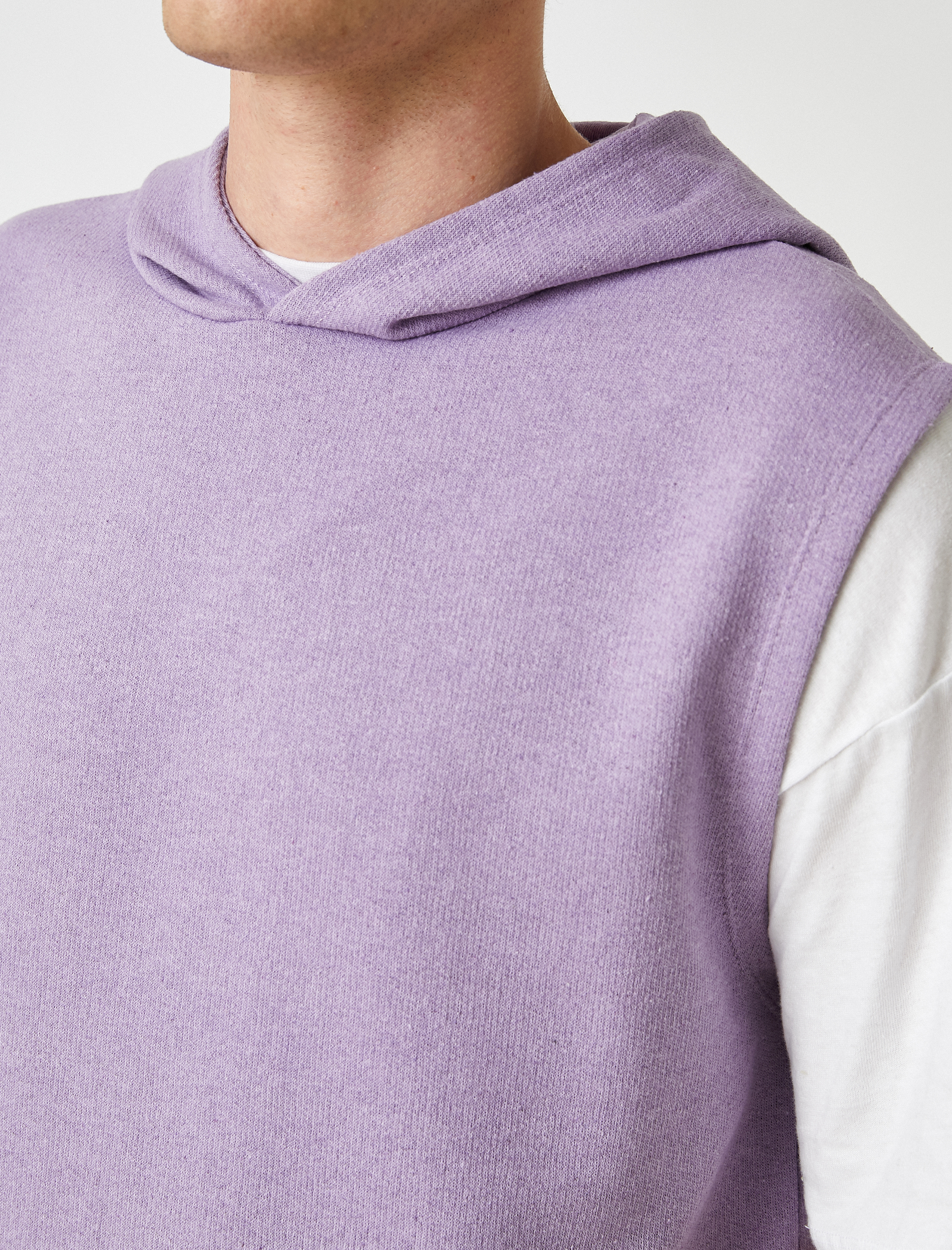 Kapşonlu Kolsuz Sweatshirt