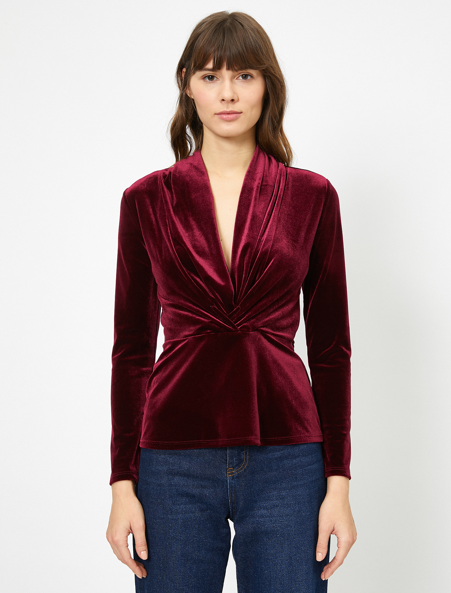   Büzgülü Abiye Bluz