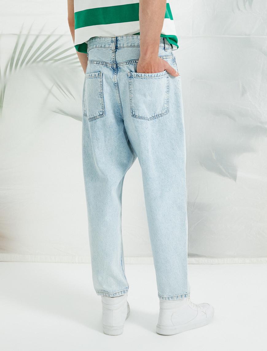   Baskılı Loose Fit Jean Pantolon - Steve Jean