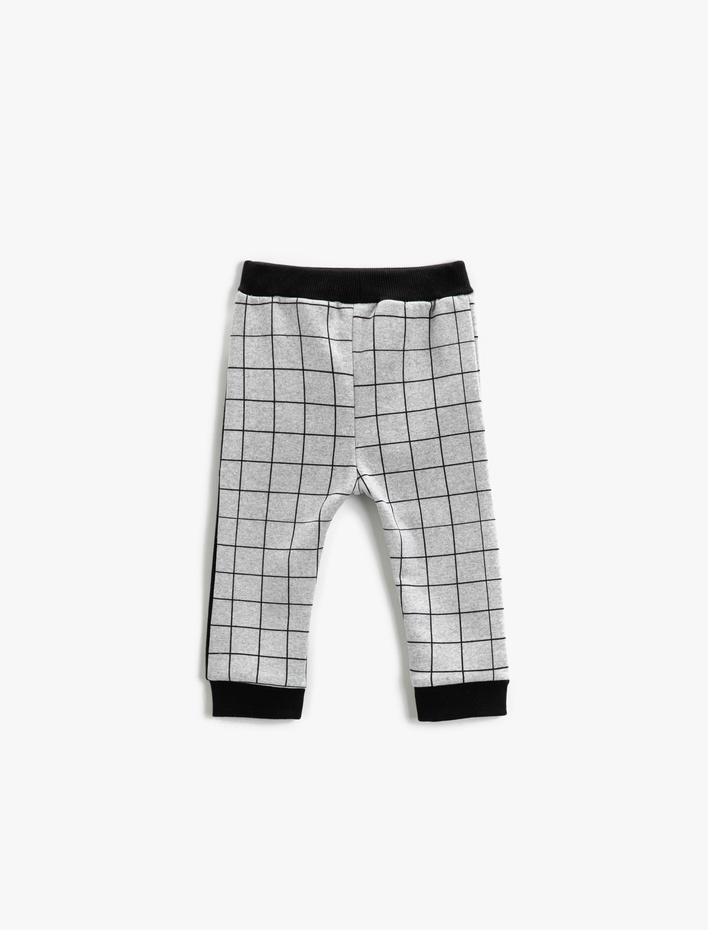 Erkek Bebek Belden Bağlamalı Jogger Çizgili Eşofman Altı