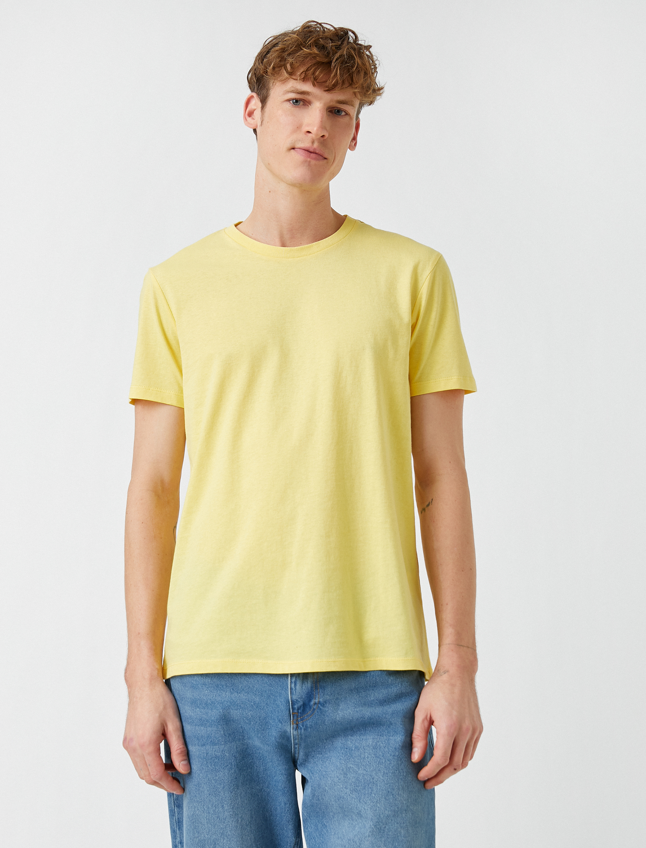   Basic Tişört Bisiklet Yaka