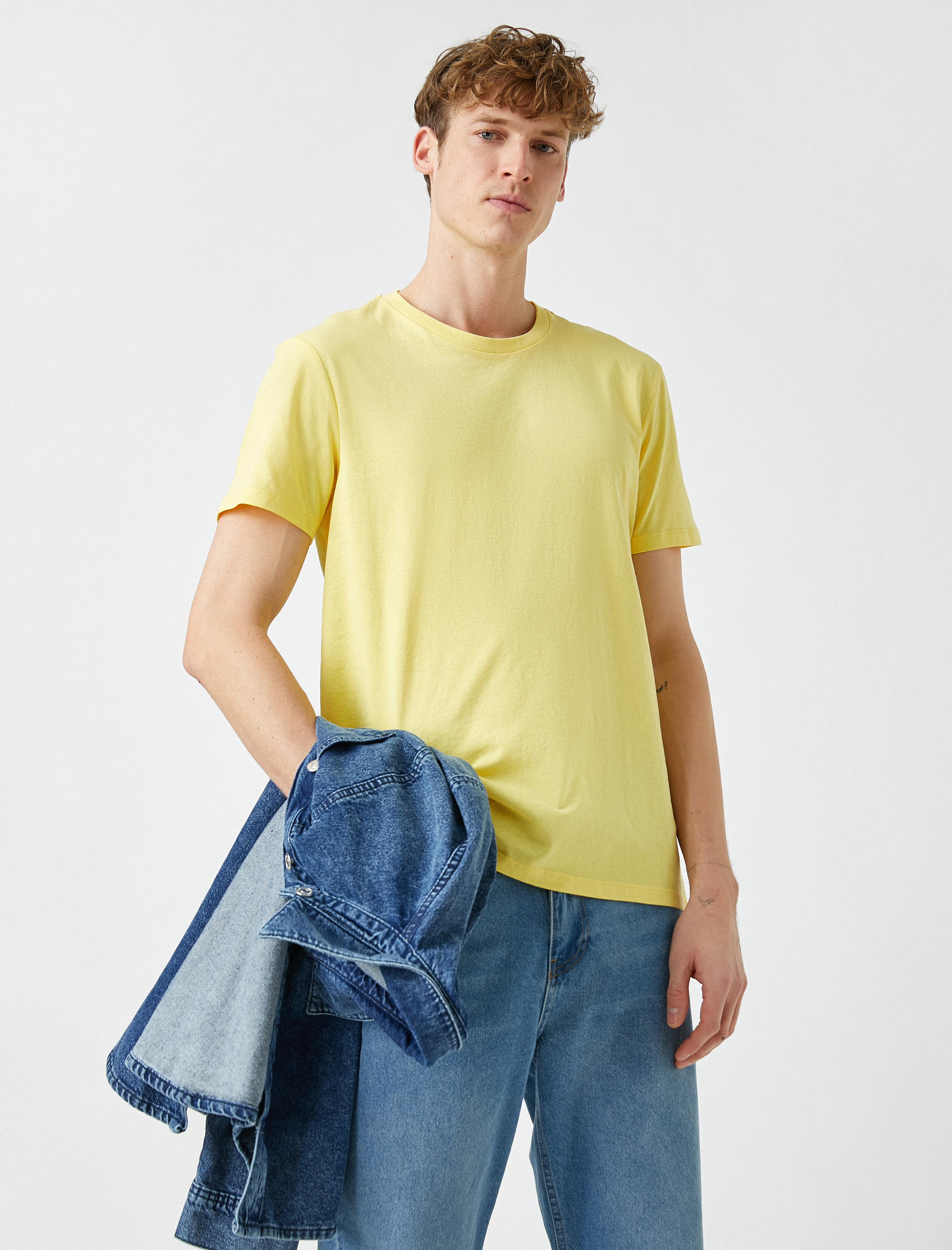   Basic Tişört Bisiklet Yaka