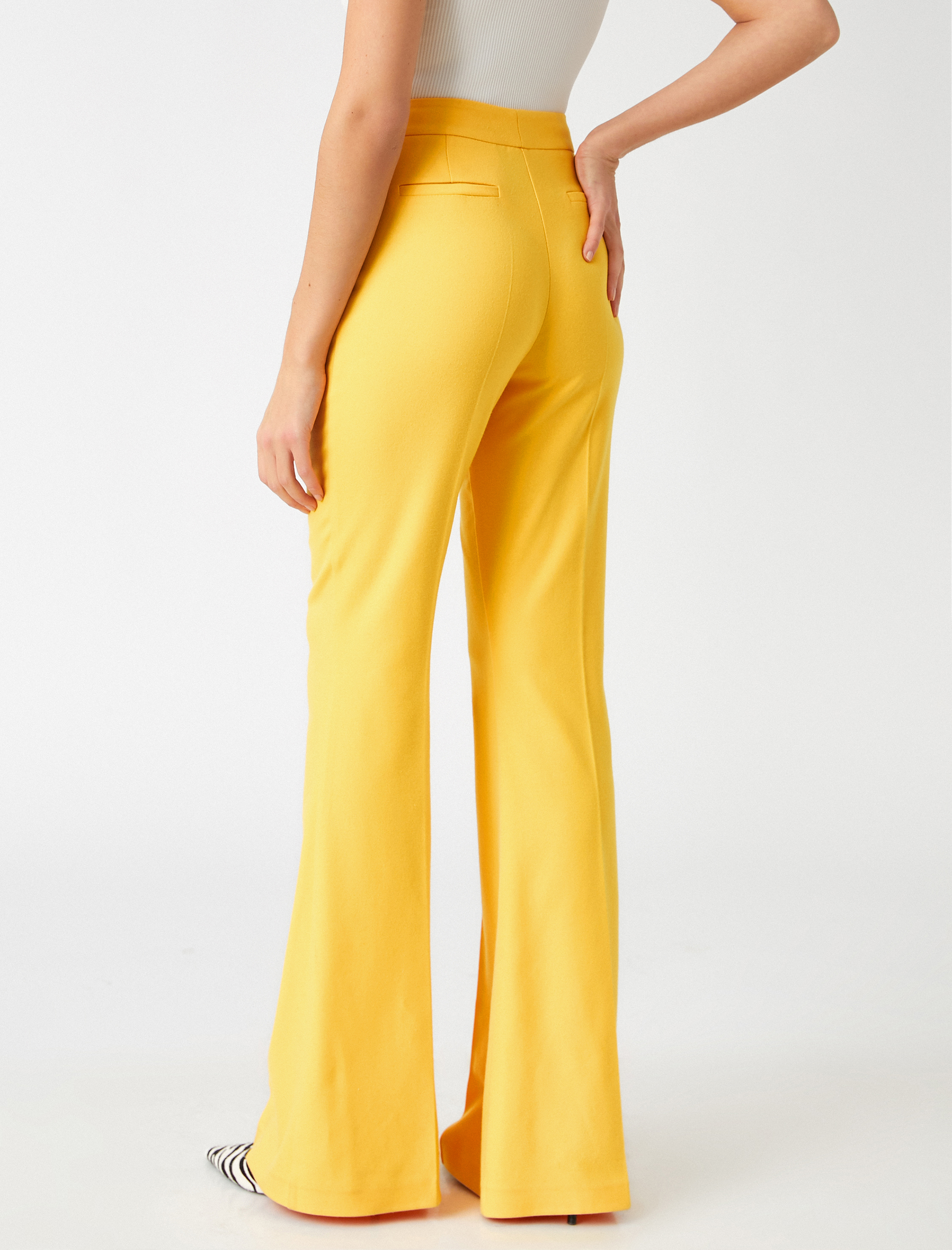   Melis Ağazat X Koton - İspanyol Paça Pantolon Nervürlü