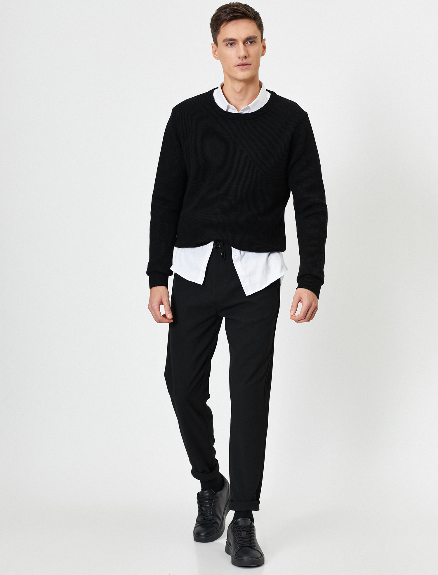   Beli Bağlamalı Lastikli Rahat Fit Pantolon