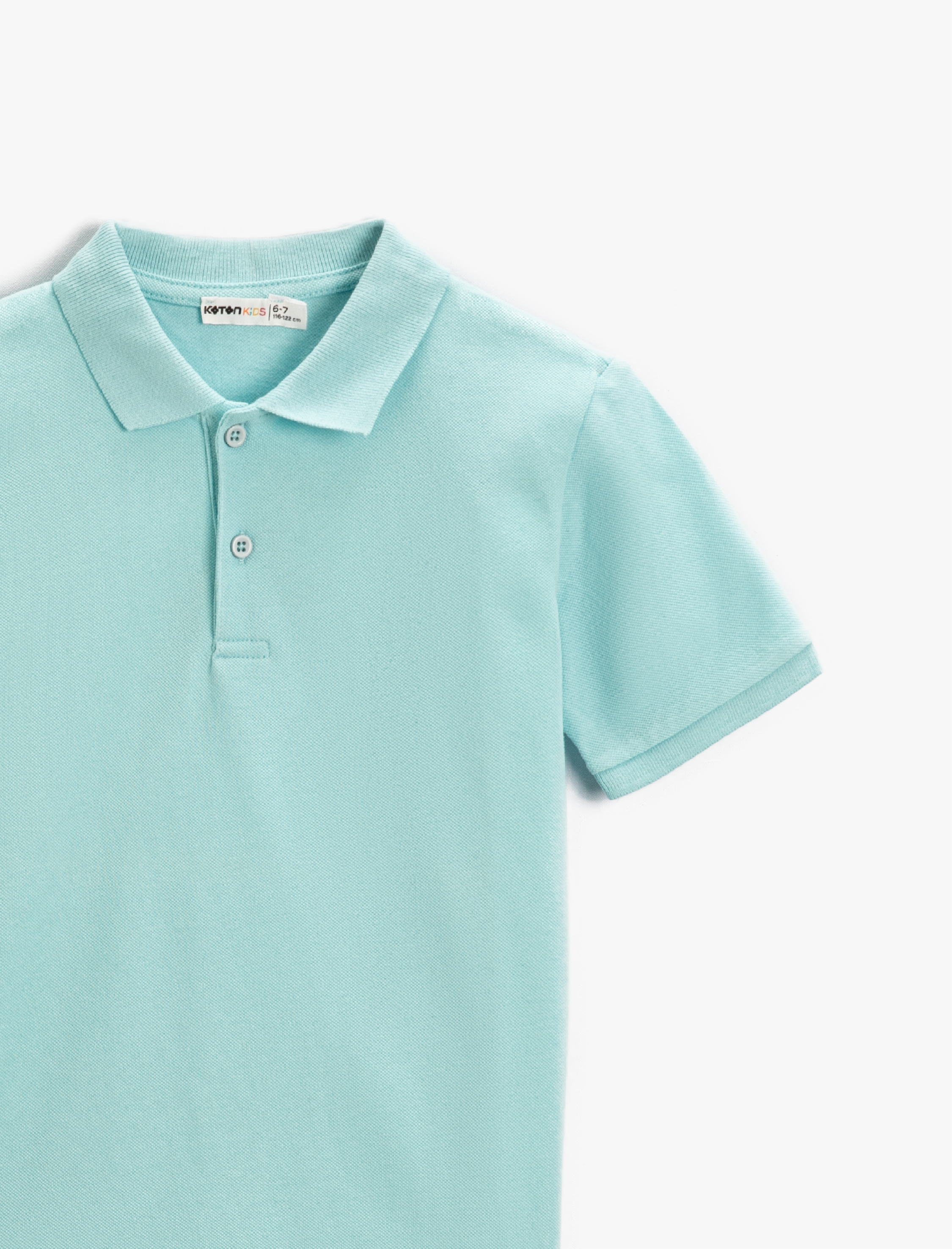  Erkek Çocuk Basic Kol Ucu Triko Detaylı Polo Pike Tişört