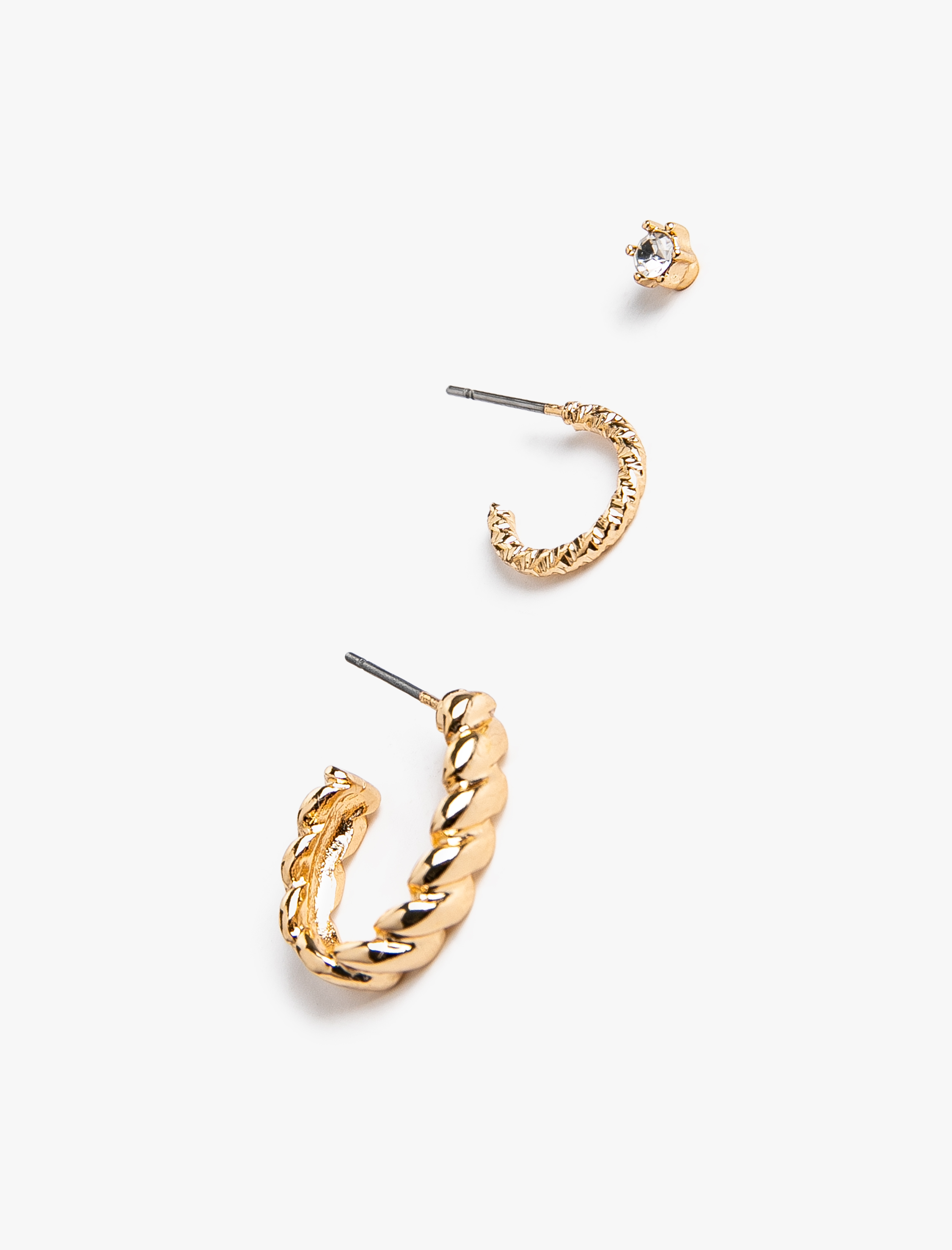  Kadın Taş Detaylı Küpe