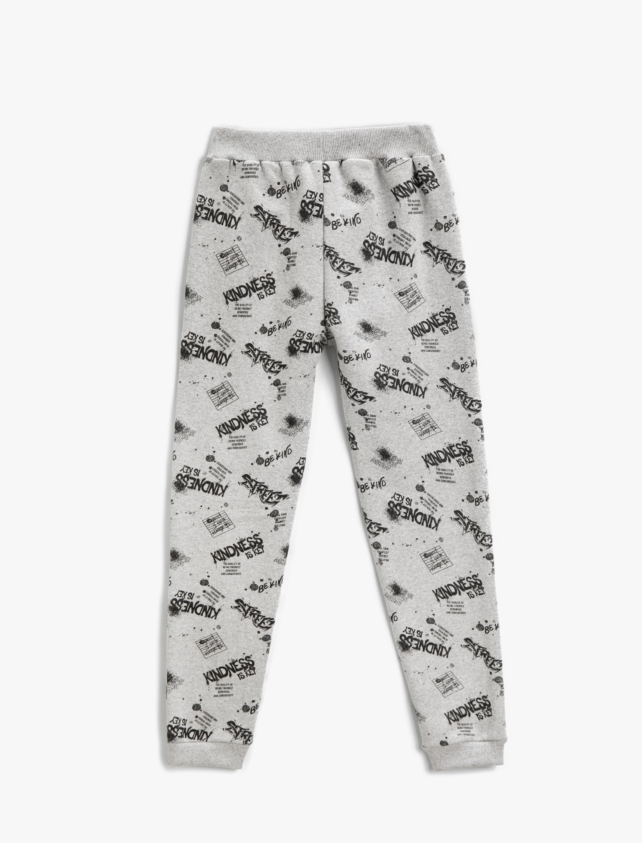  Erkek Çocuk Baskılı Jogger Eşofman Altı  Elastik Bel Bantlı