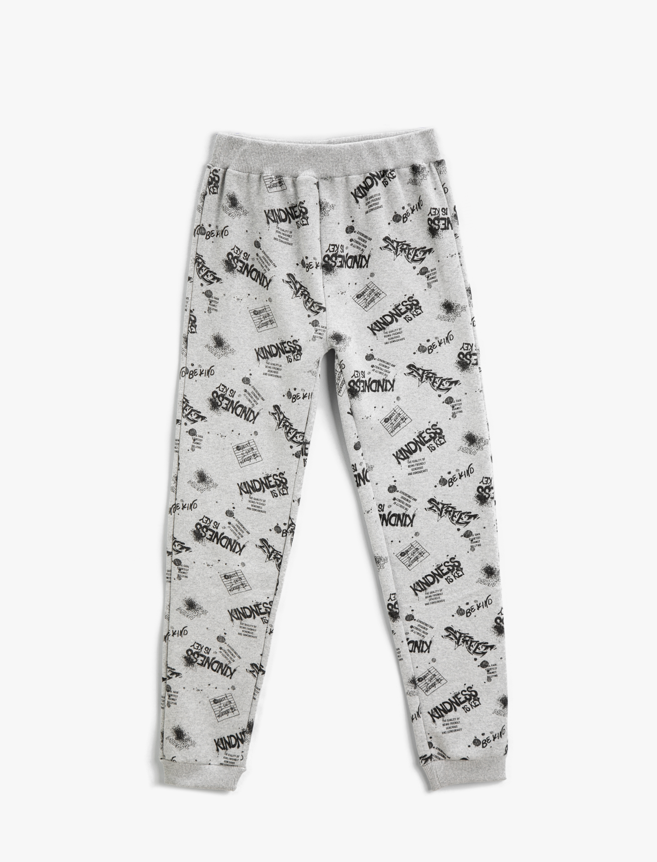  Erkek Çocuk Baskılı Jogger Eşofman Altı  Elastik Bel Bantlı