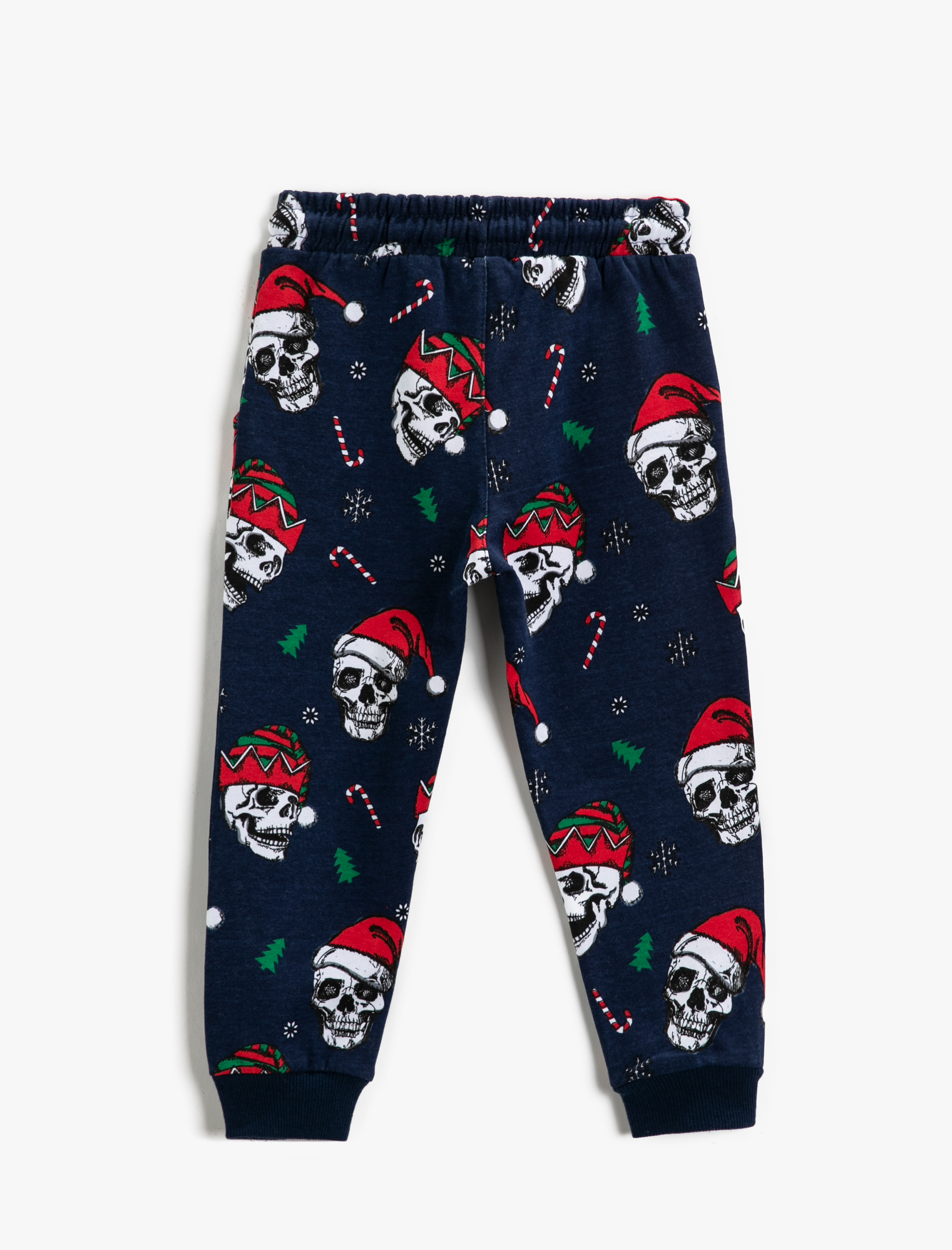 Erkek Çocuk Yılbaşı Kuru Kafa Baskılı Eşofman Altı