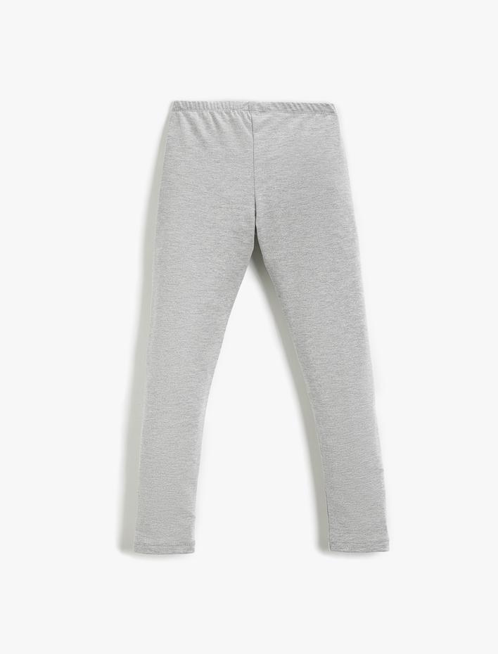 Kız Çocuk Simli Uzun Tayt