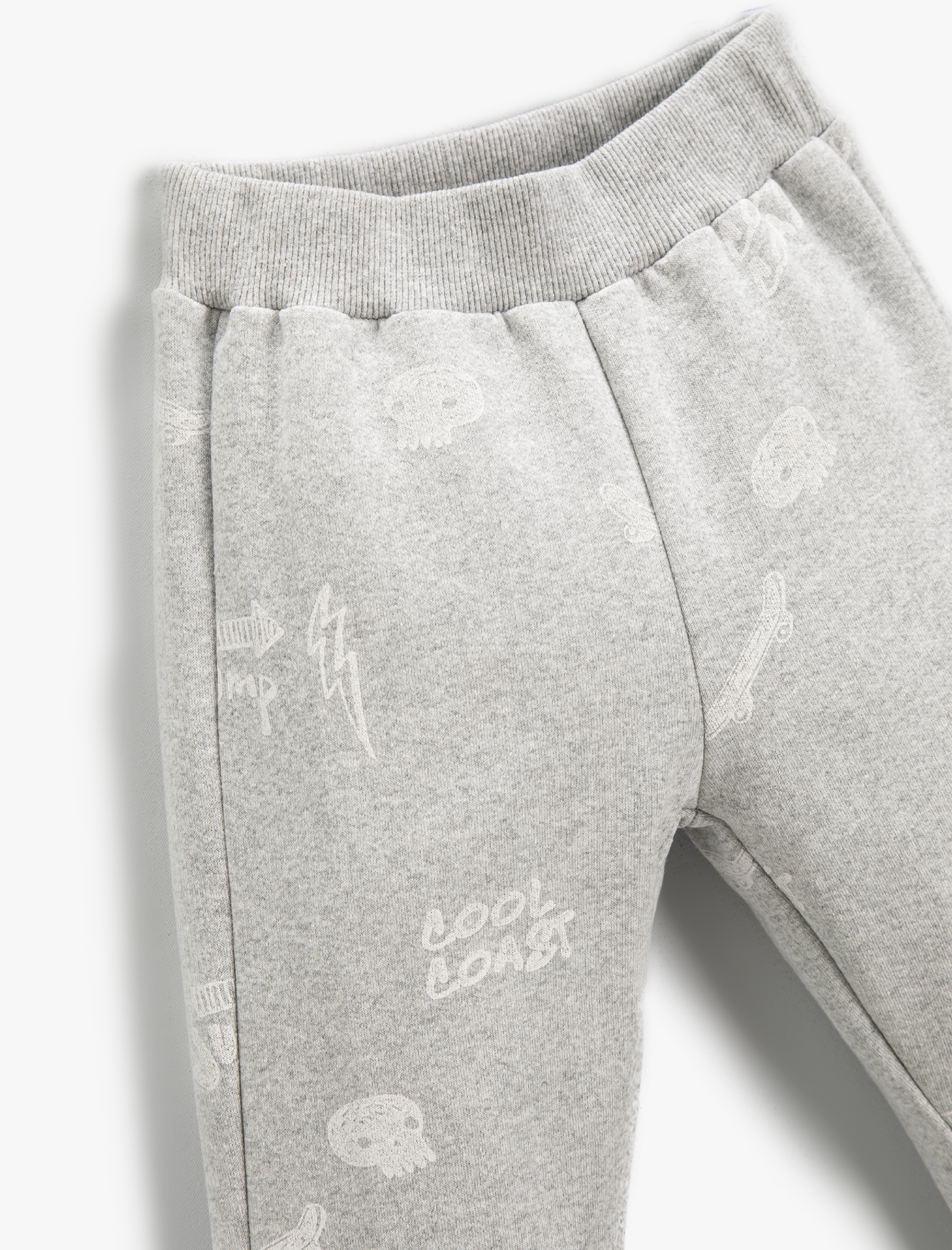  Erkek Çocuk Baskılı Jogger Eşofman Altı  Elastik Bel Bantlı