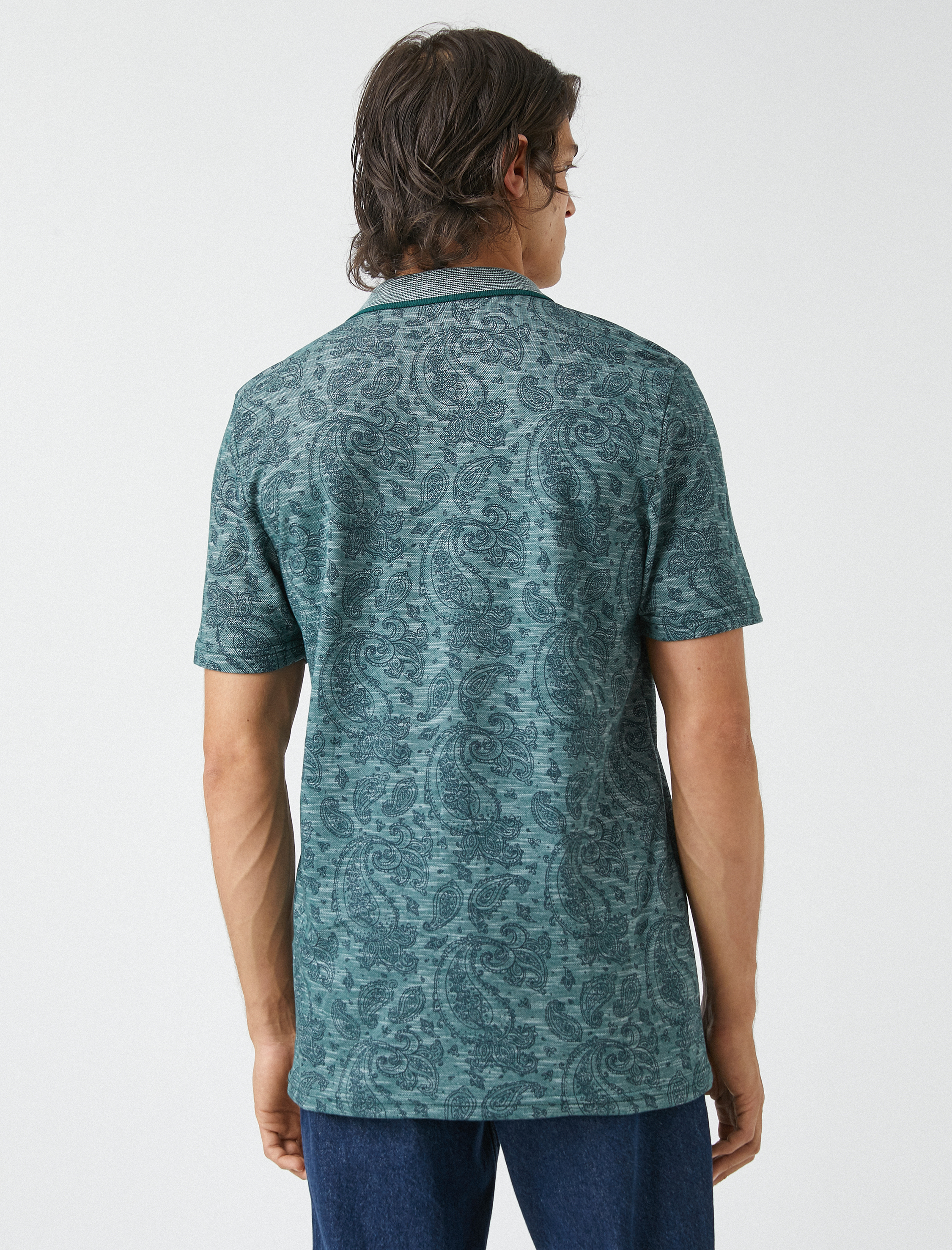   Desenli Polo Yaka Tişört