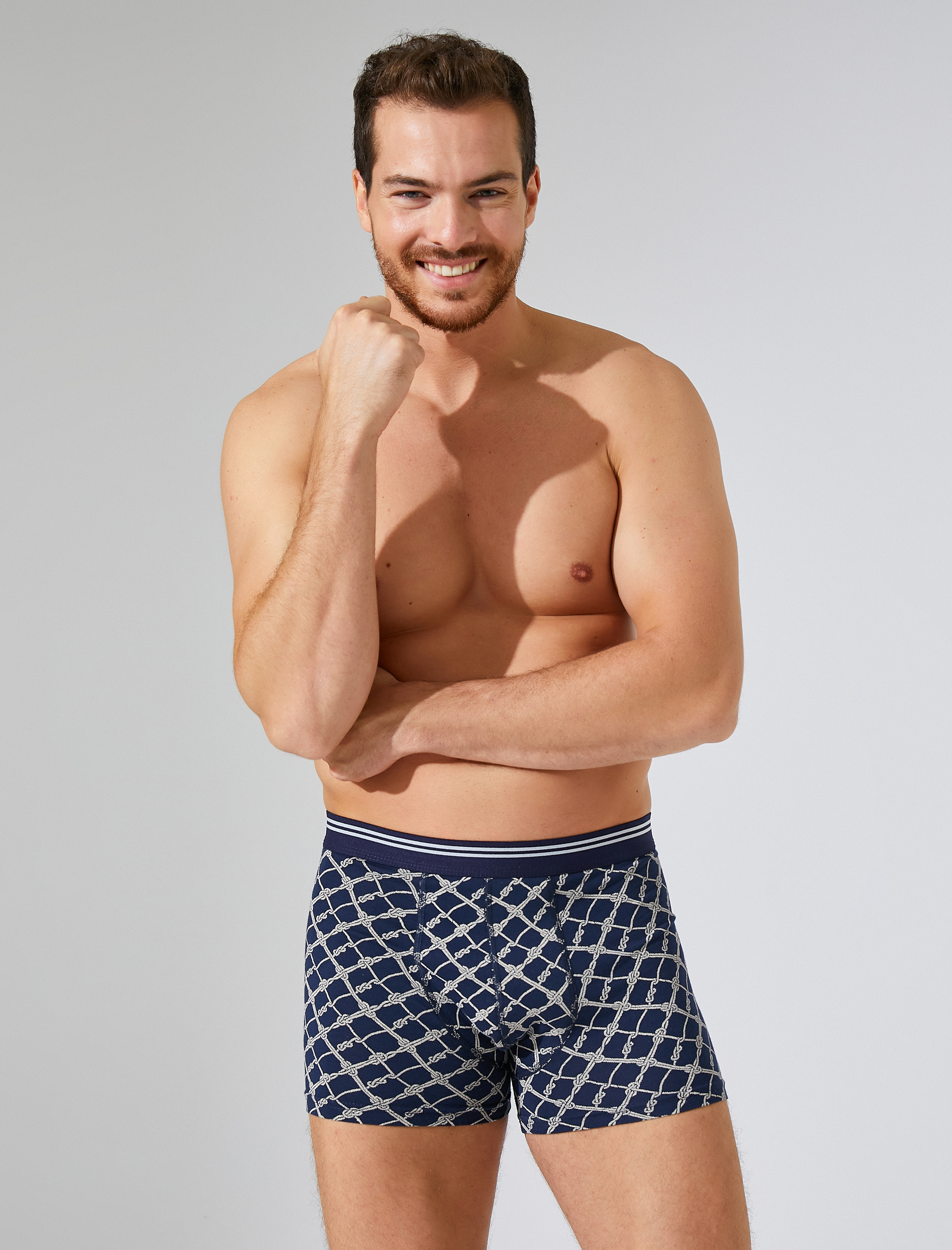 Pamuklu Desenli 3'lü Şort