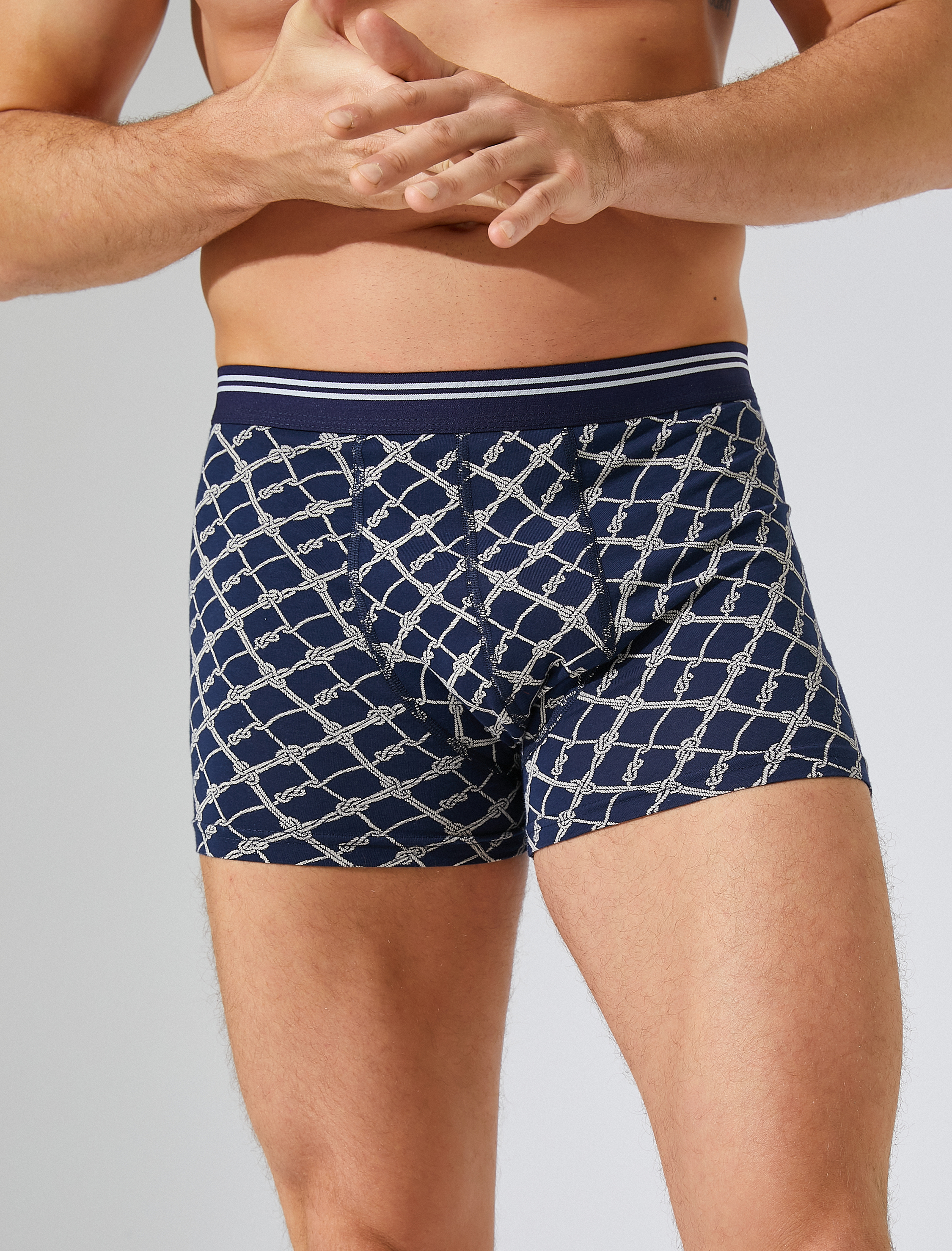 Pamuklu Desenli 3'lü Şort