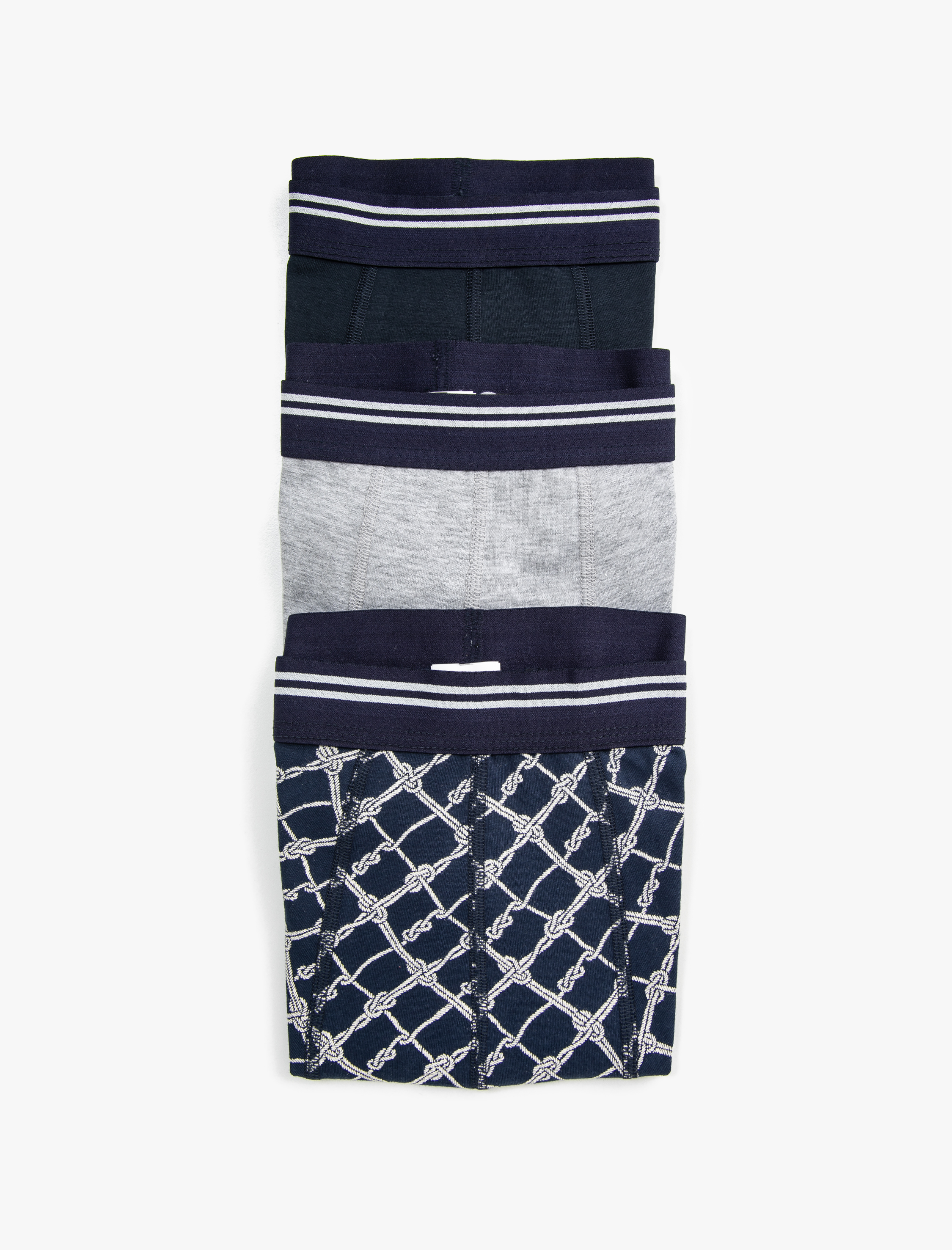 Pamuklu Desenli 3'lü Şort