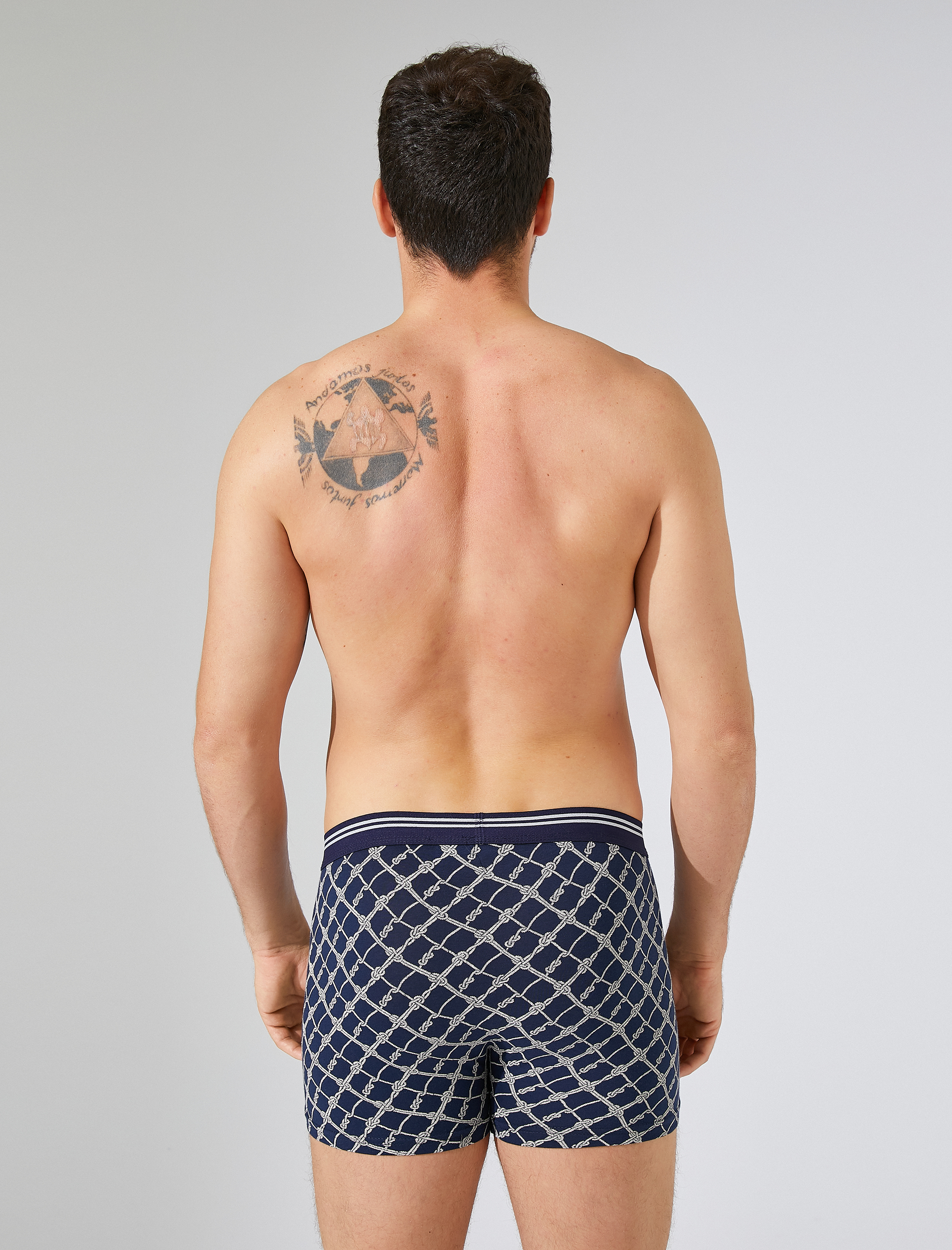 Pamuklu Desenli 3'lü Şort