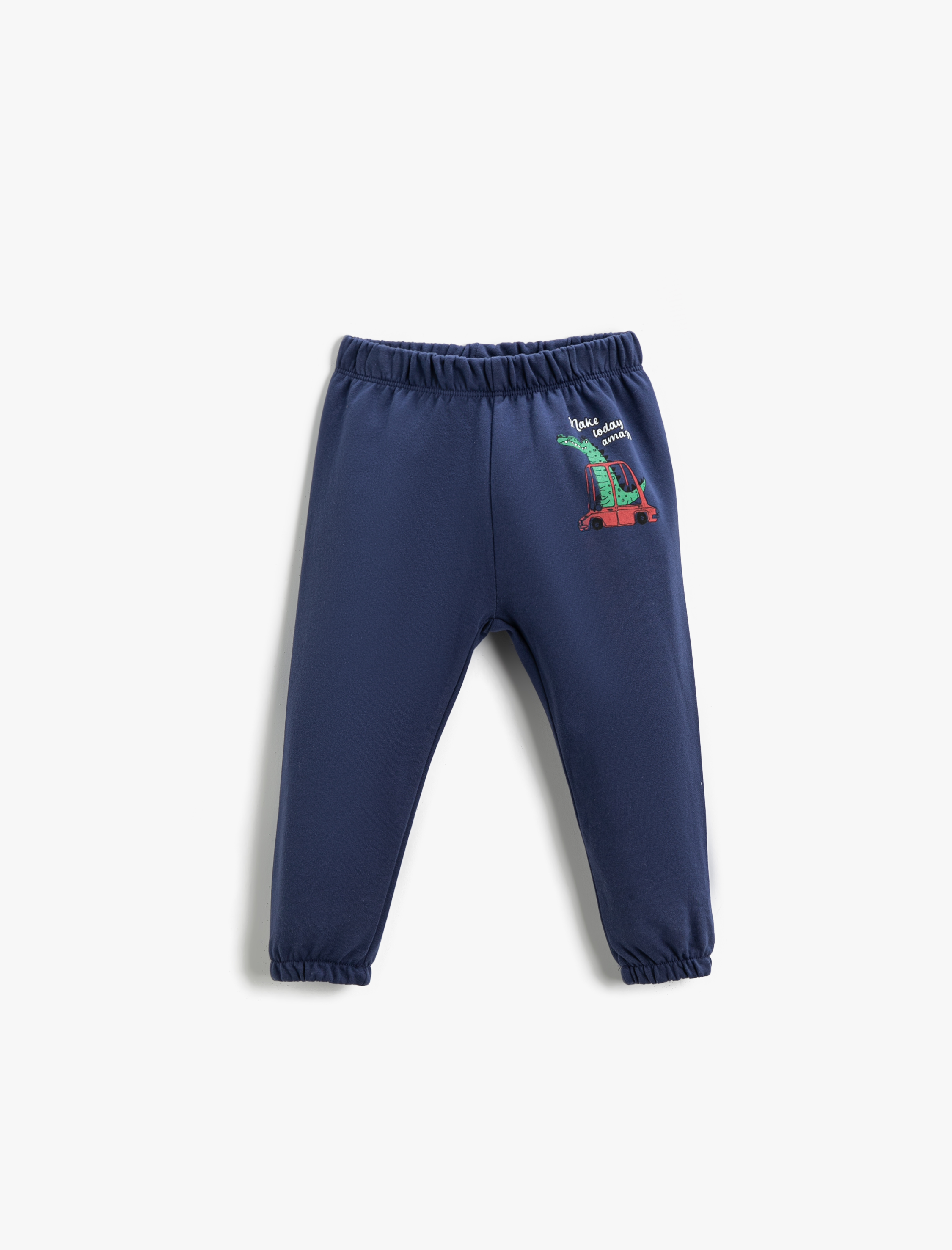  Erkek Bebek Baskılı Jogger Eşofman Altı Beli ve Paçaları Lastikli